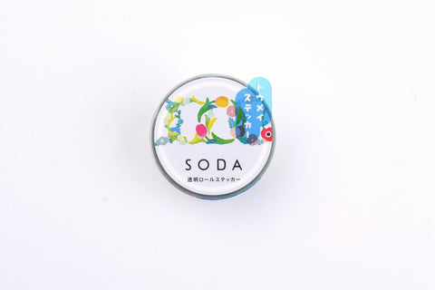 SODA Transparent Masking Tape - Stickers Roll - 20mm - Hanazakari