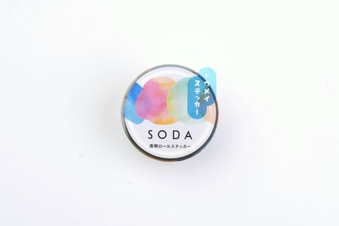 SODA Transparent Masking Tape - Stickers Roll - 20mm - Palette