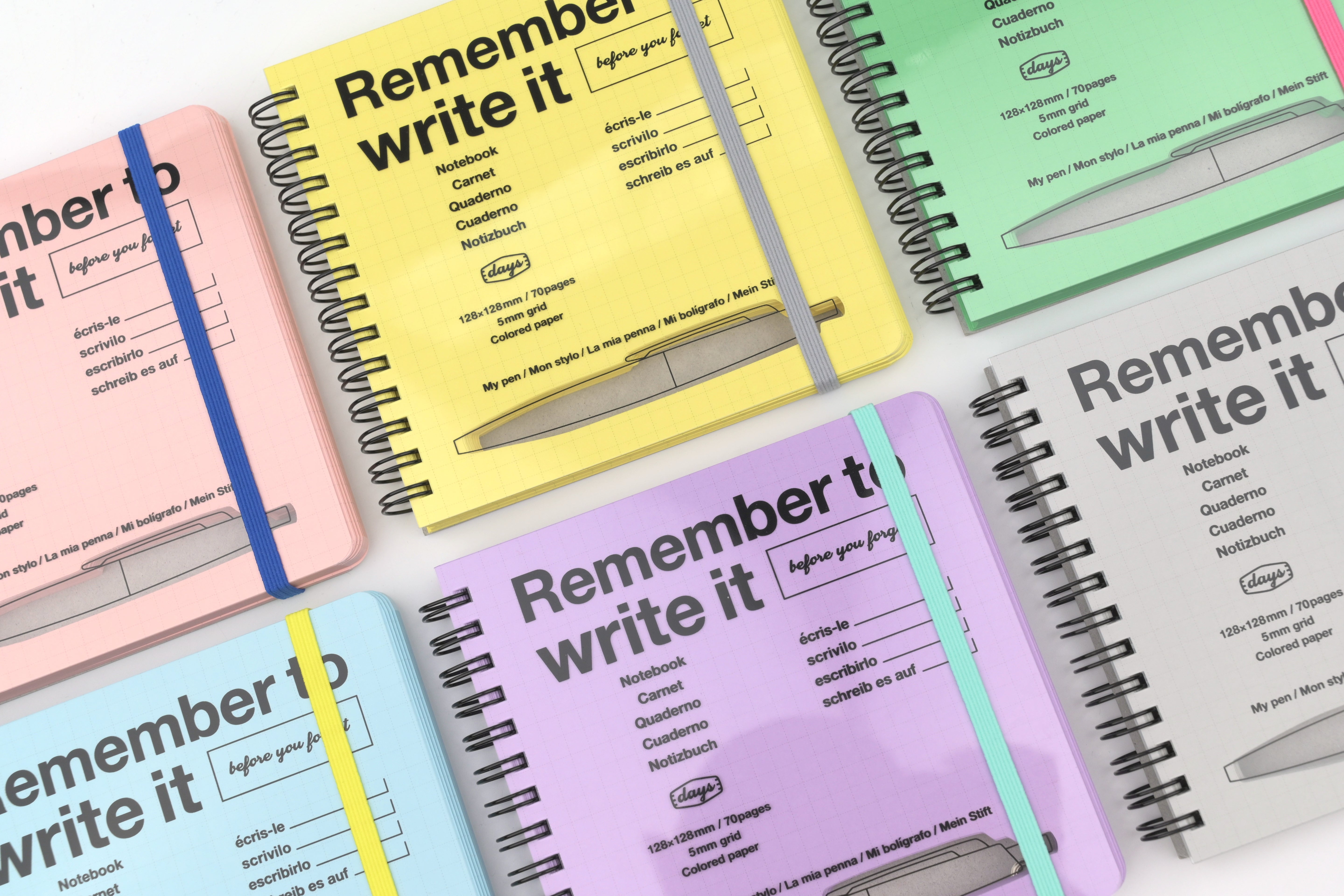 Mark's Square Grid Notebook with Pen Slot