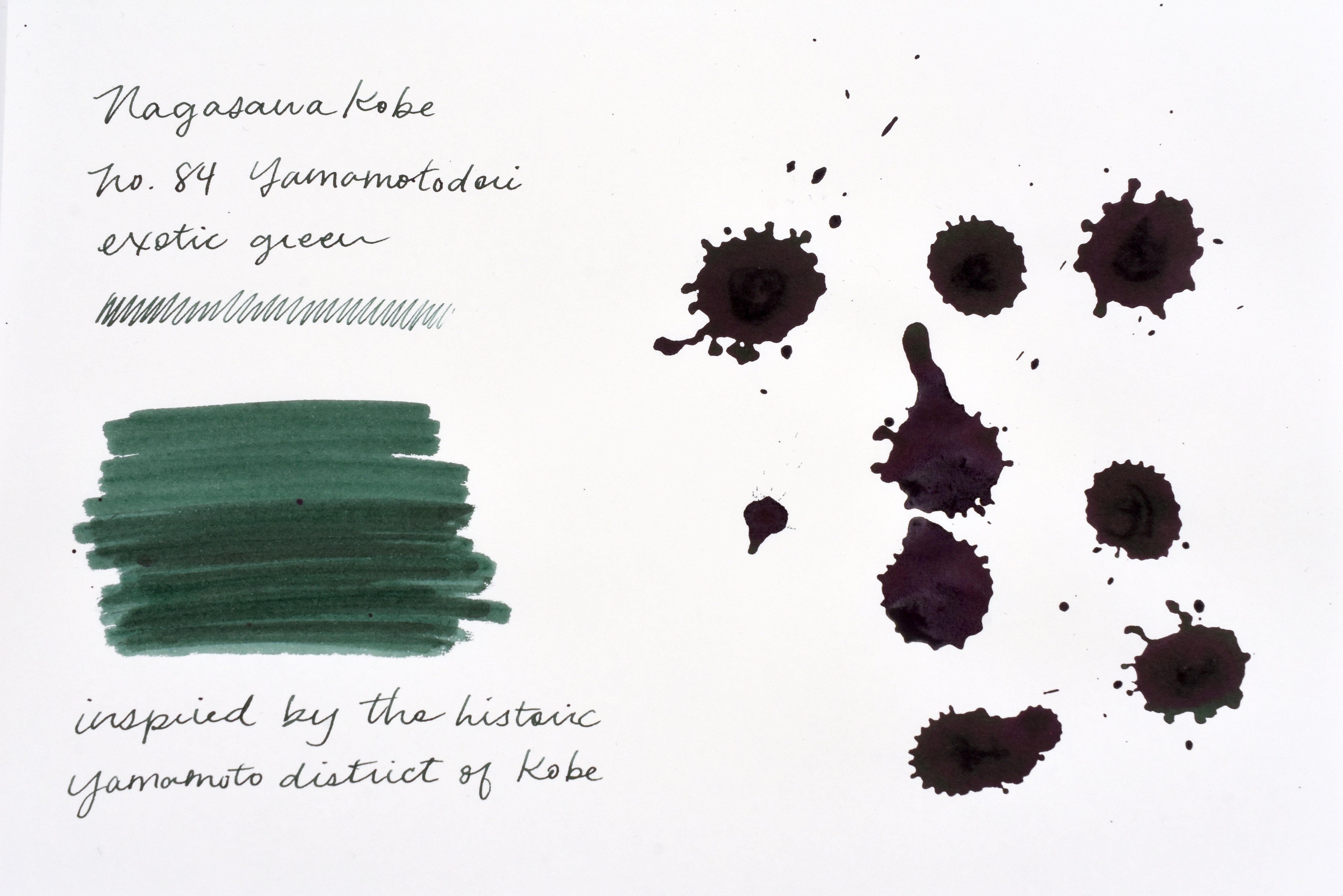 Nagasawa Kobe Ink No.84 Yamamoto-dori Exotic-green – Yoseka Stationery