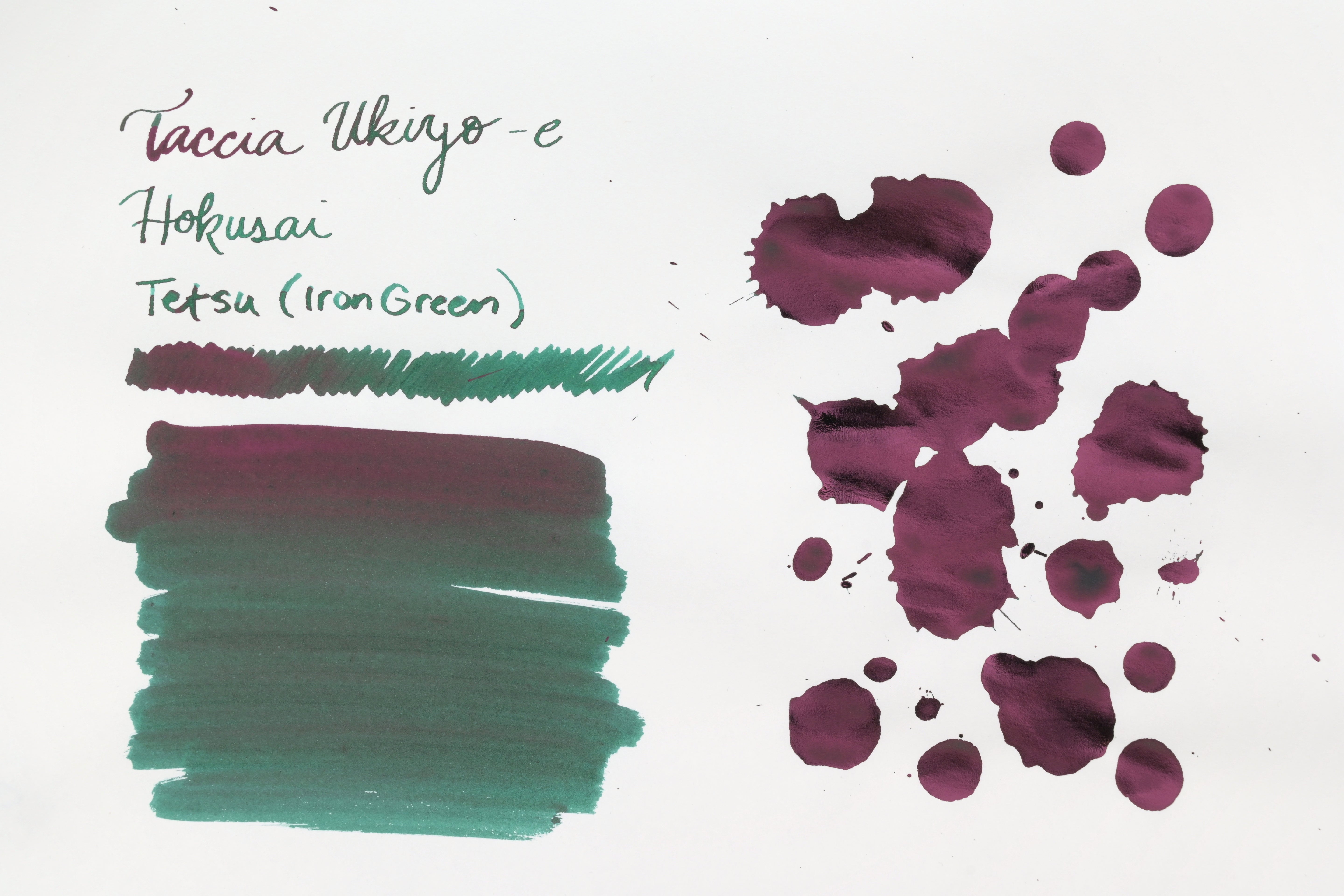 Taccia Ukiyo-e - Hokusai - Tetsu (Iron Green)