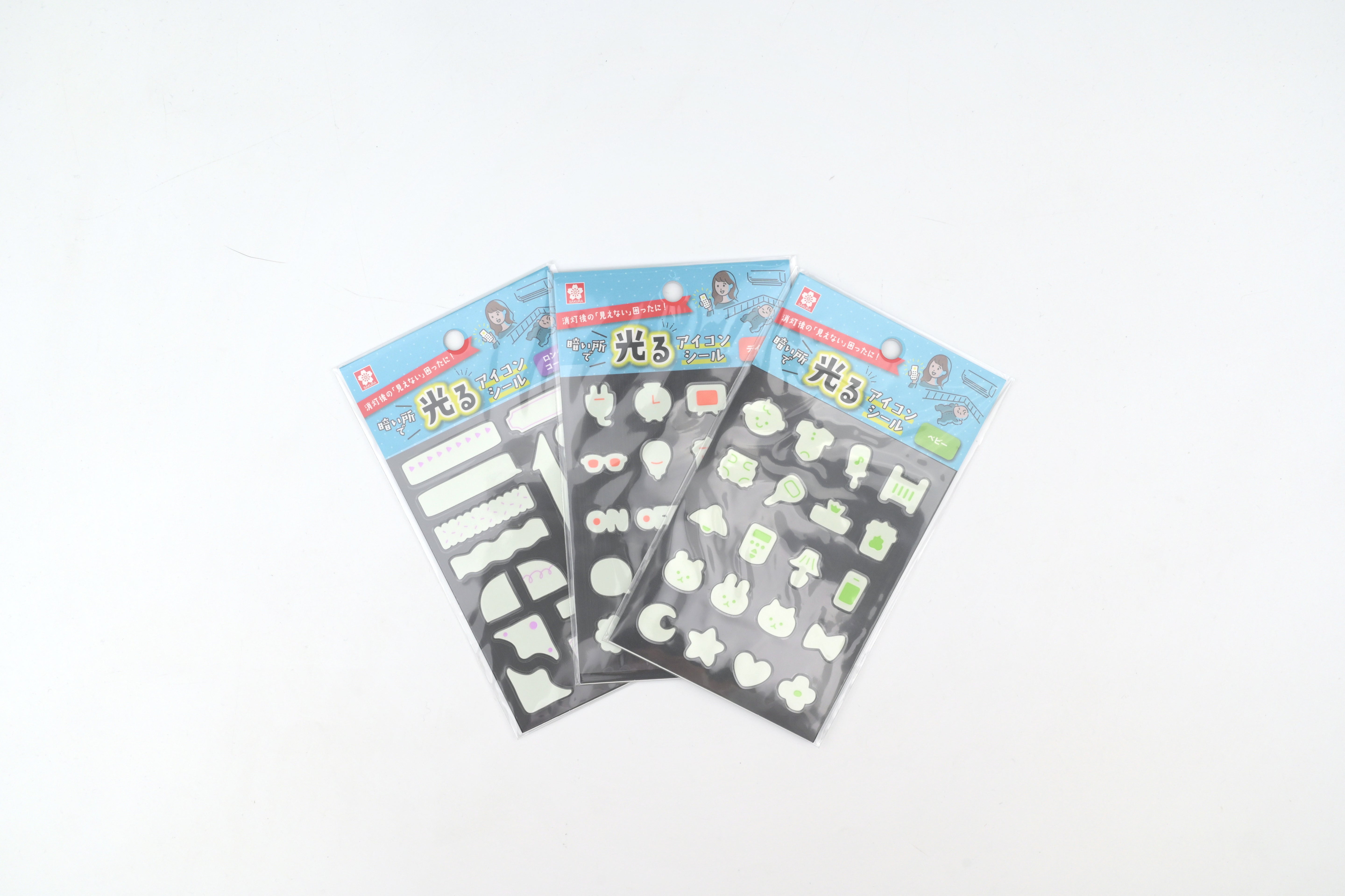 Sakura Glow-in-the-Dark Icon Stickers