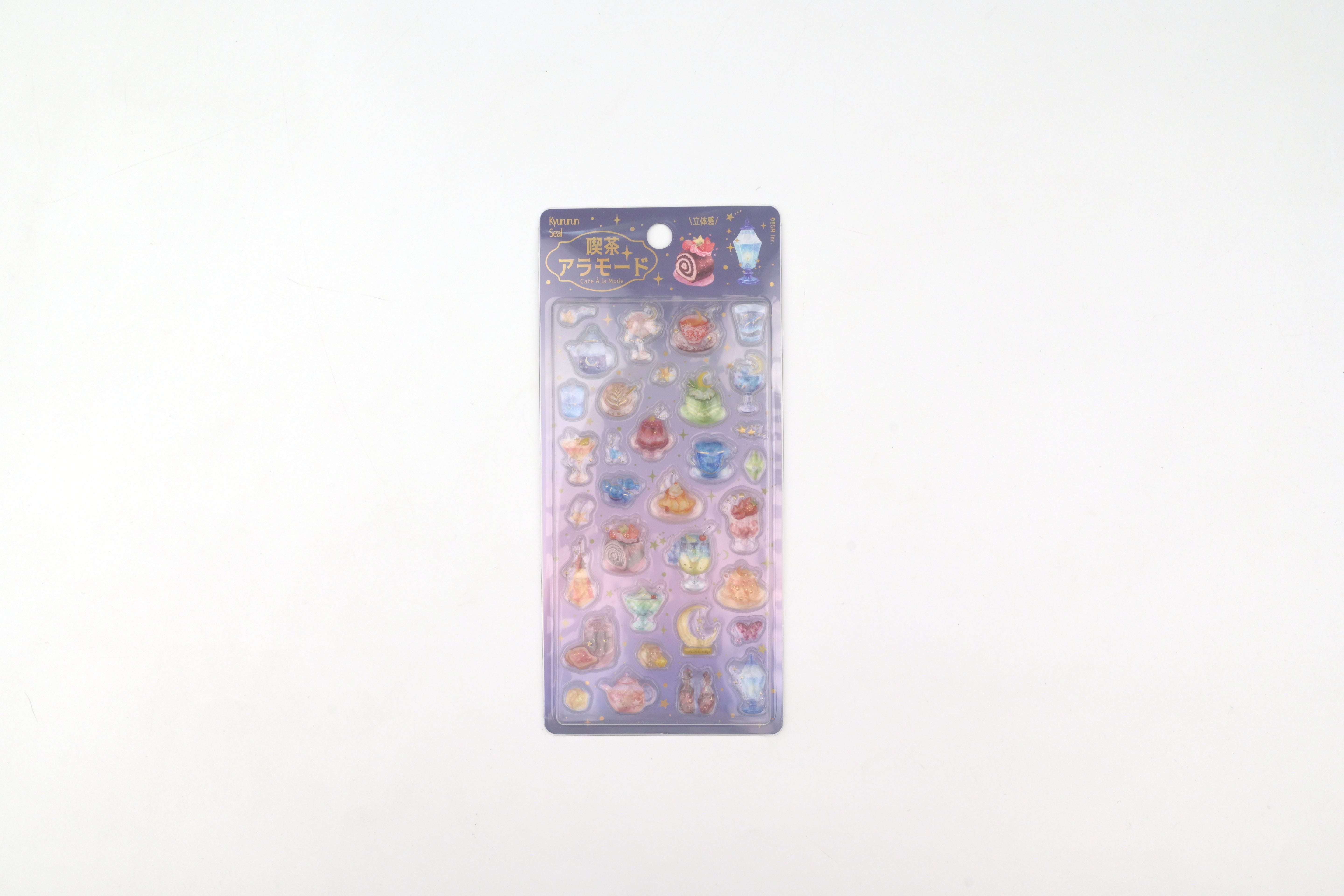 BGM 3D Sticker Sheet - Kyururun - Cafe a la Mode - Sky