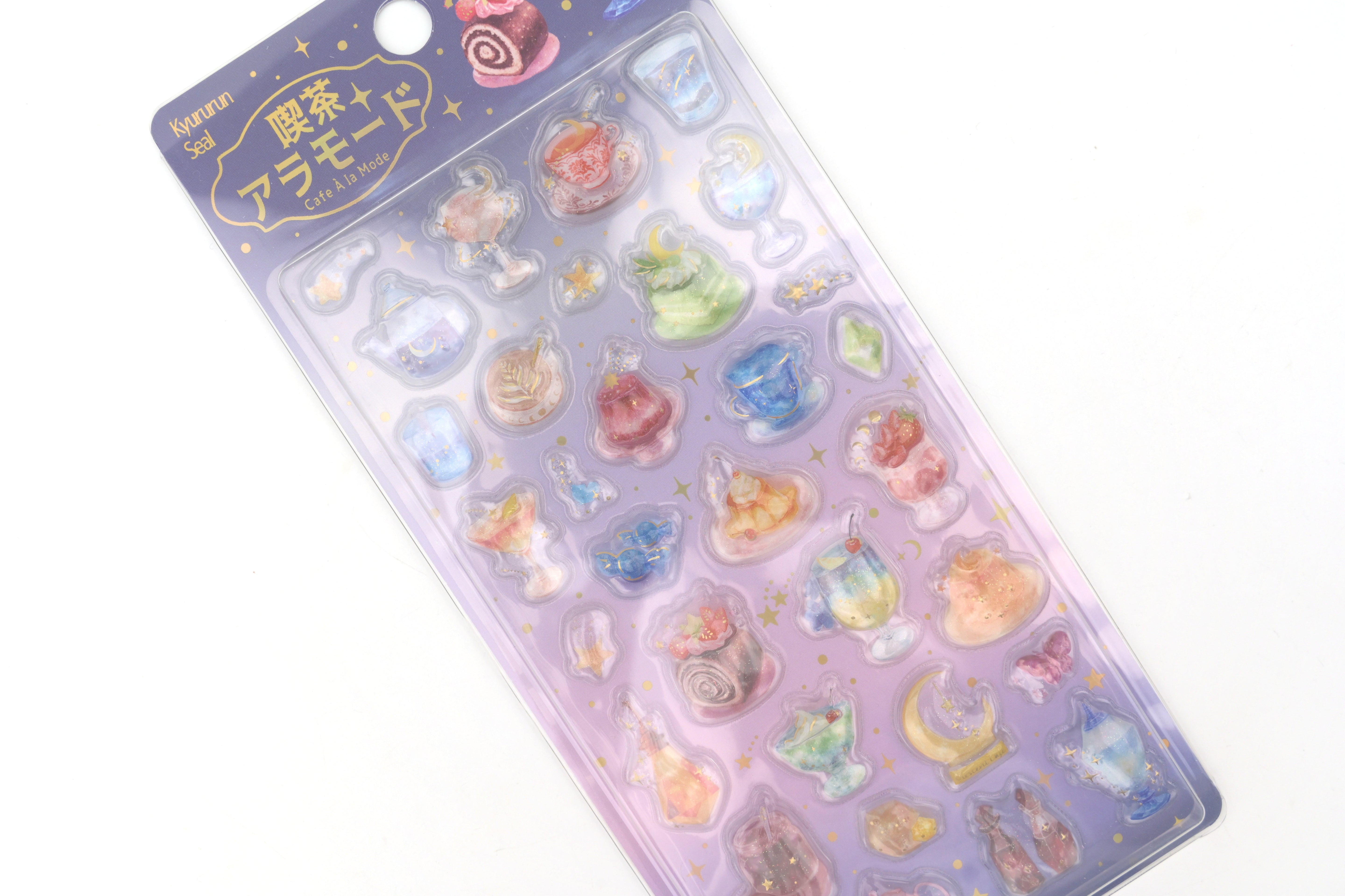 BGM 3D Sticker Sheet - Kyururun - Cafe a la Mode - Sky