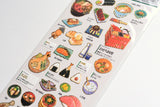 Kamio Illustrated Picture Book Stickers - Japanese Cuisine