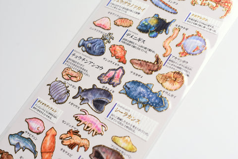 Kamio Illustrated Picture Book Stickers - Deep-Sea Fish