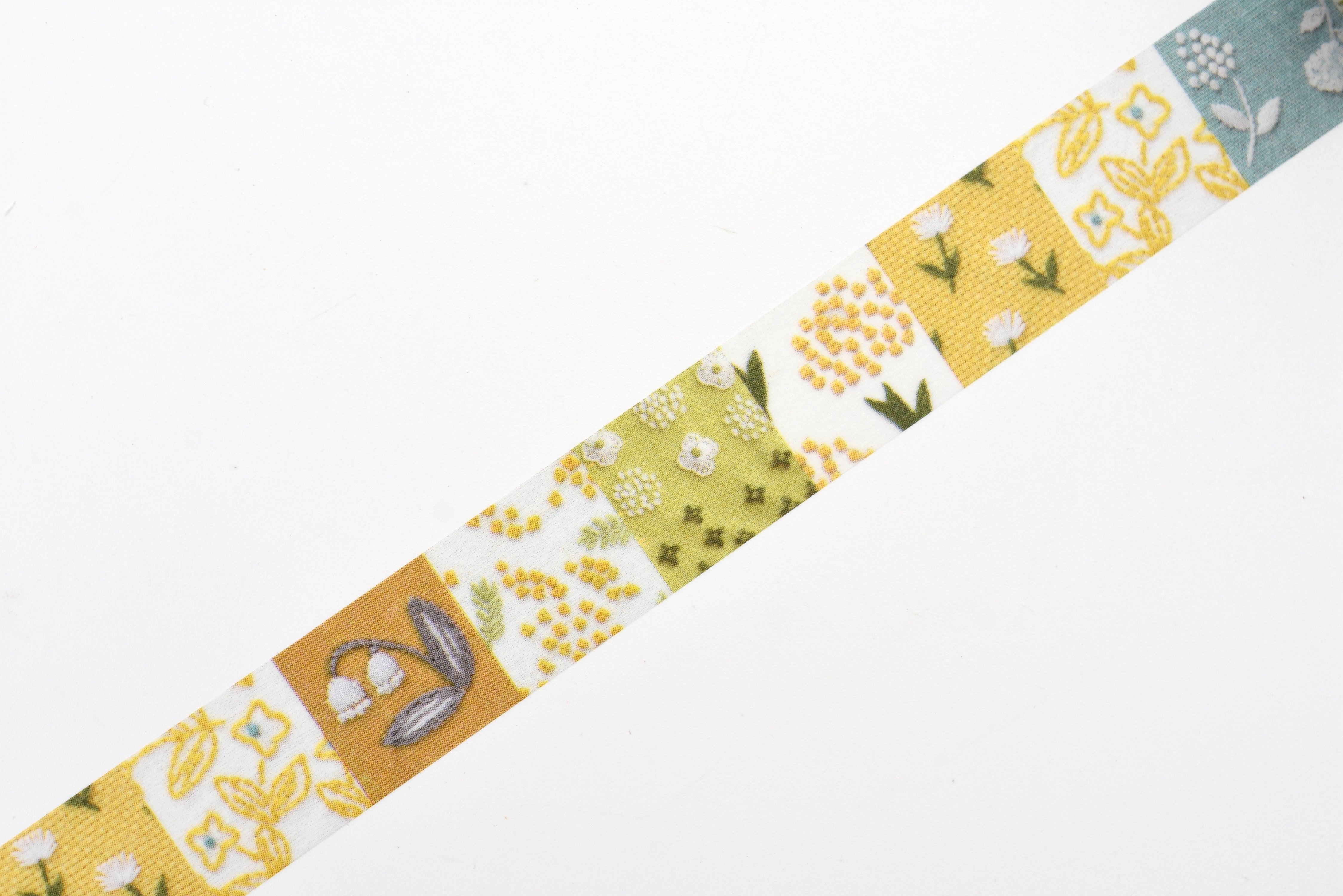 Seitousha Washi Tape - Yellow and Green Patterns