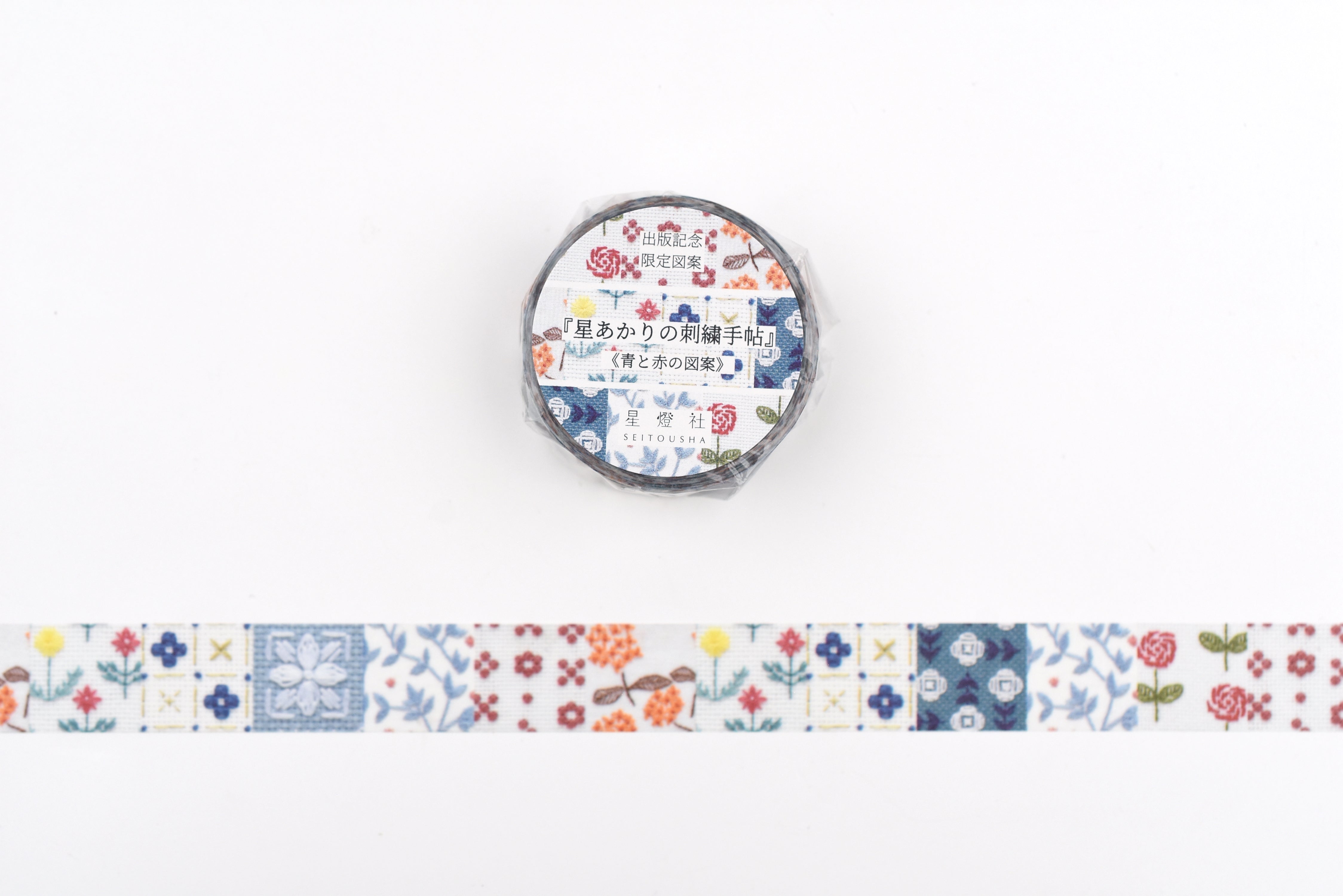 Seitousha Washi Tape - Blue and Red Patterns
