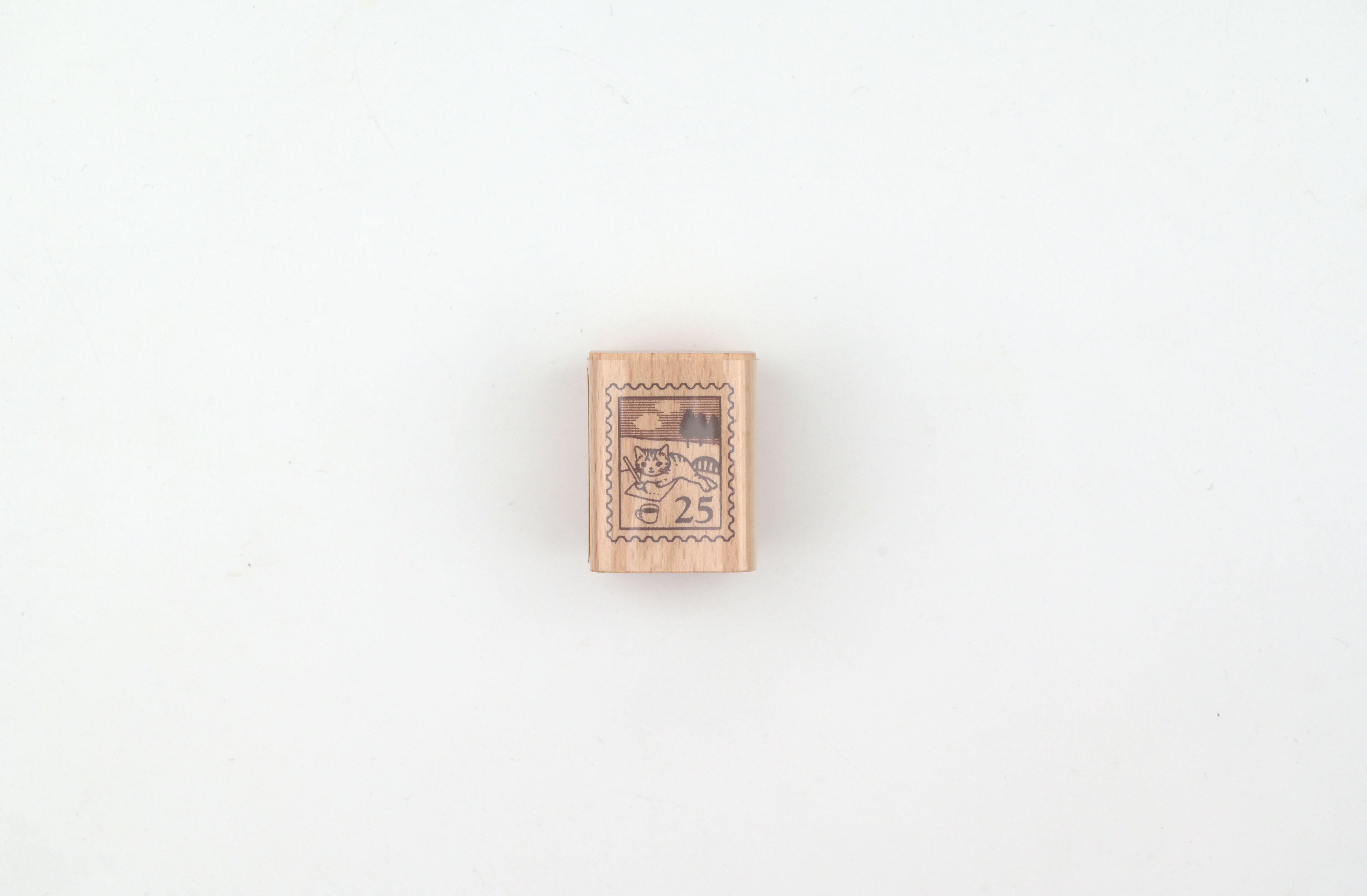 Pottering Cat Wooden Stamp - Small - Stamp