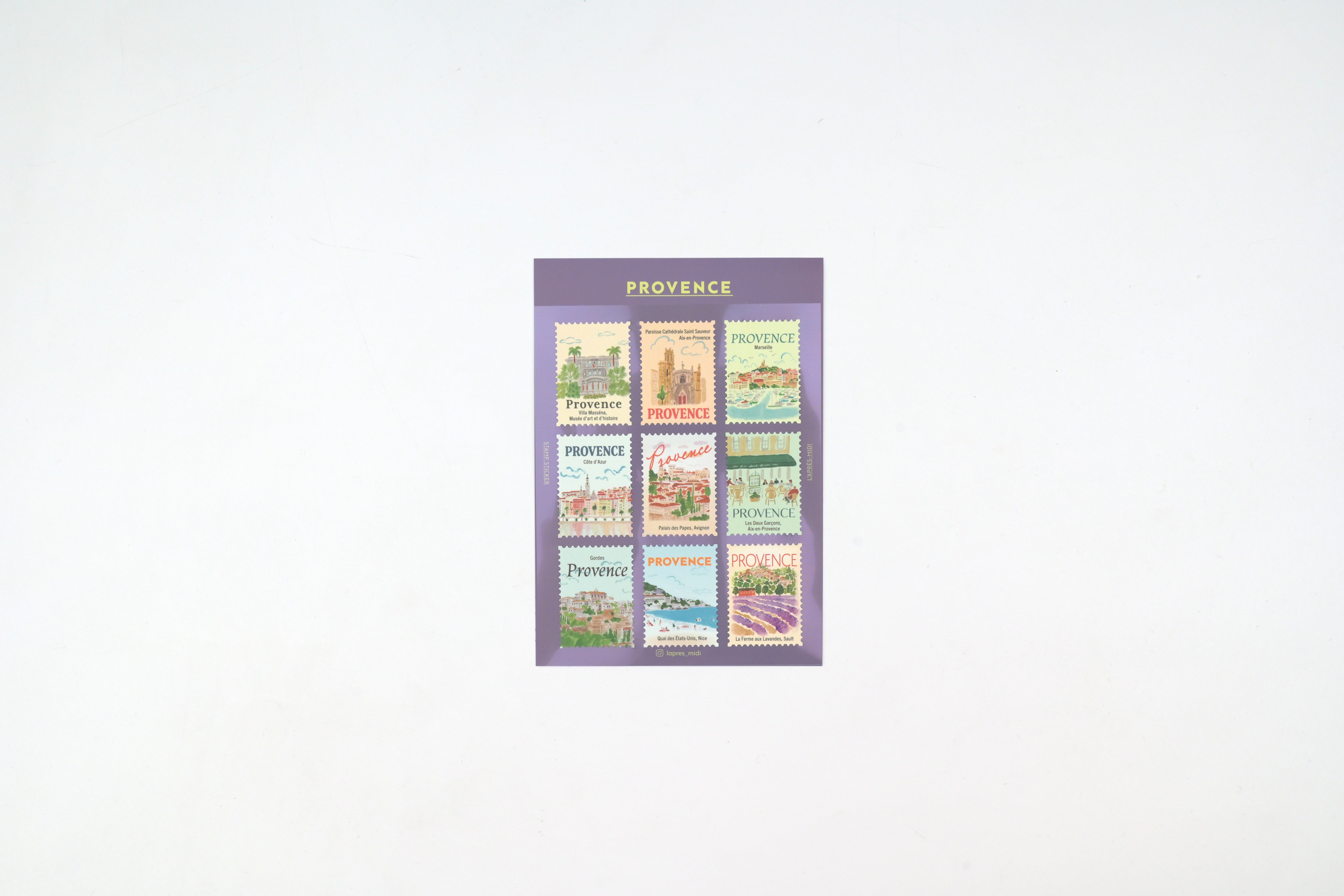 L'après-midi Postage Stamp Sticker - Provence