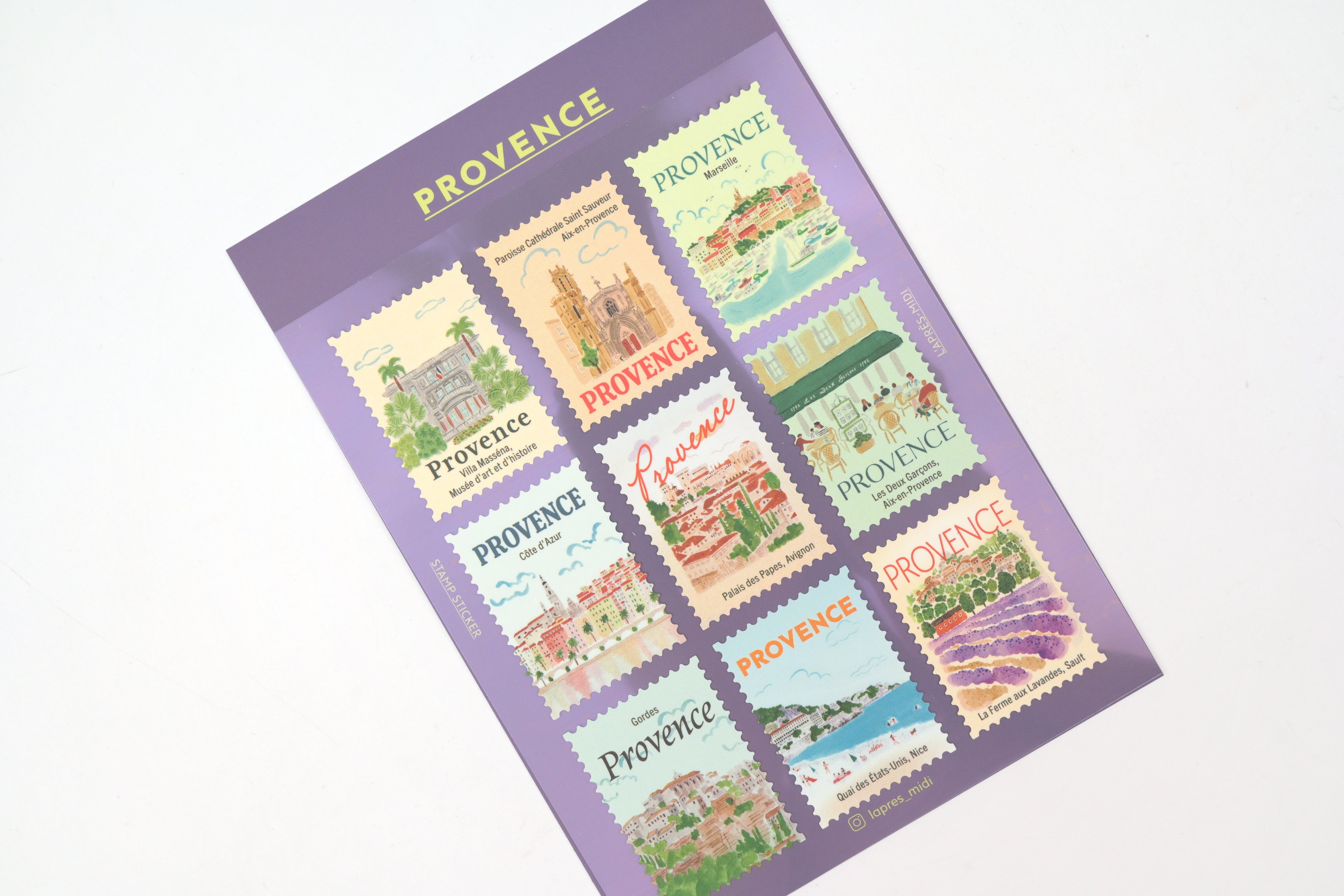 L'après-midi Postage Stamp Sticker - Provence