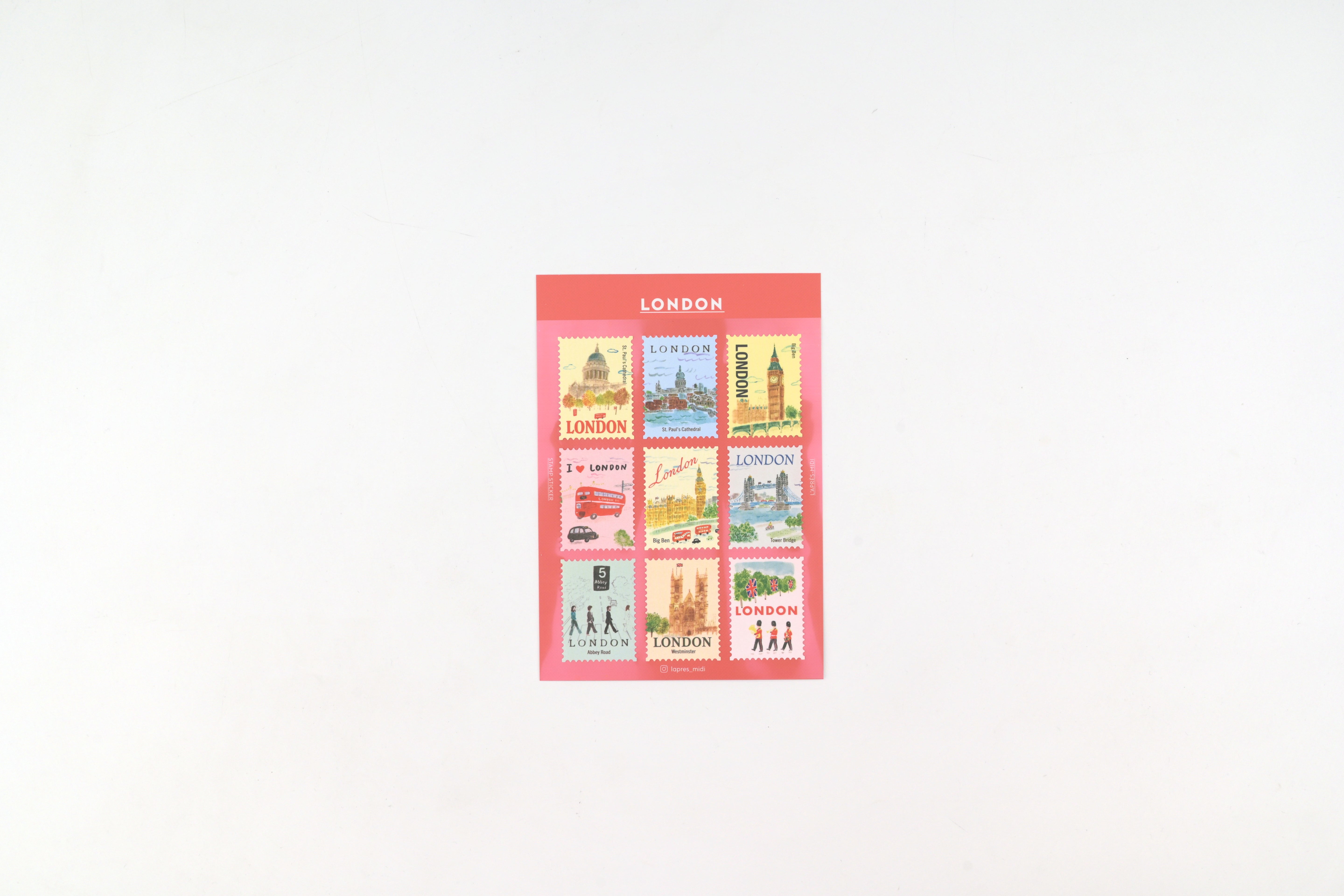 L'après-midi Postage Stamp Sticker - London