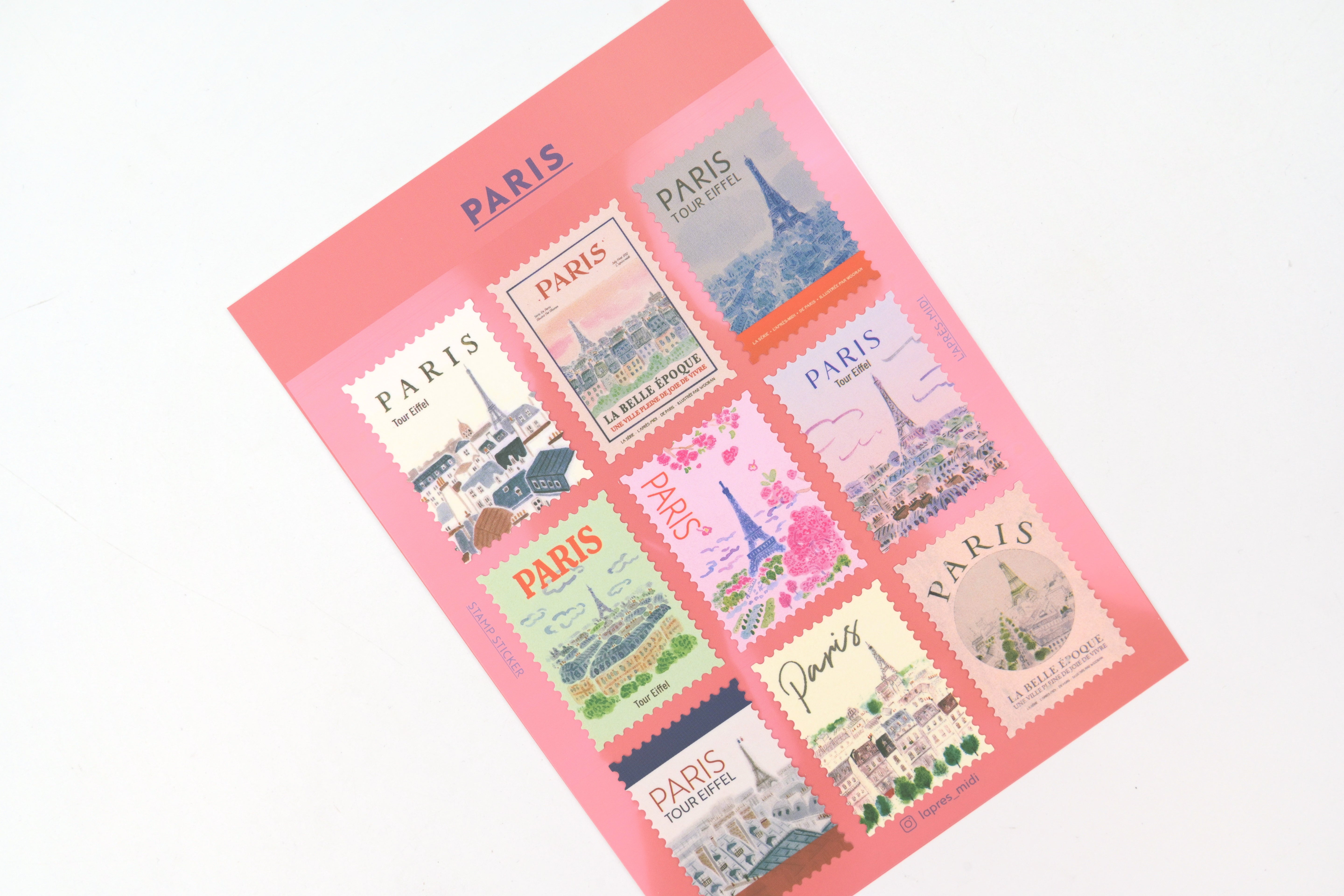 L'après-midi Postage Stamp Sticker - Paris 2