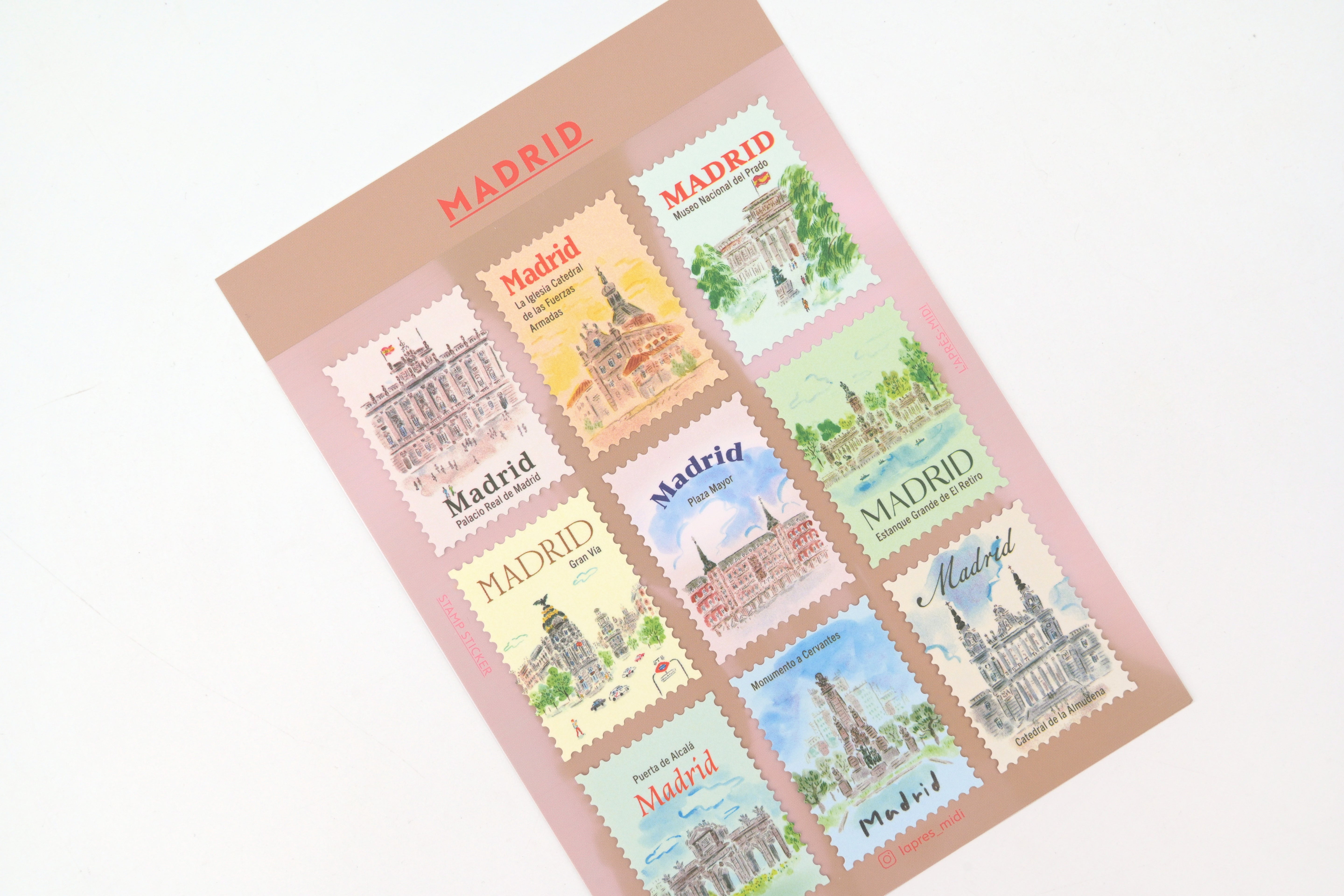 L'après-midi Postage Stamp Sticker - Madrid