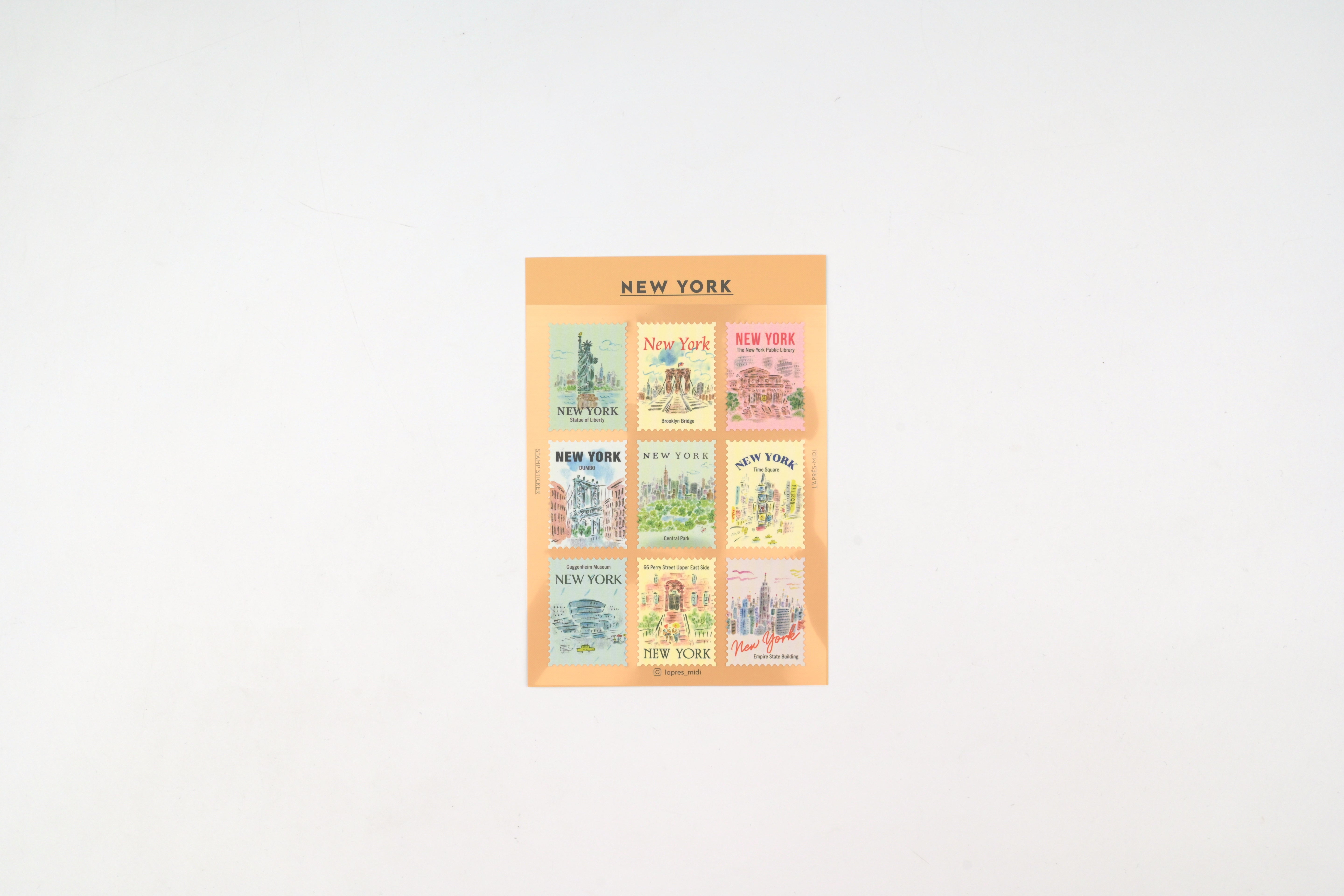 L'après-midi Postage Stamp Sticker - NYC