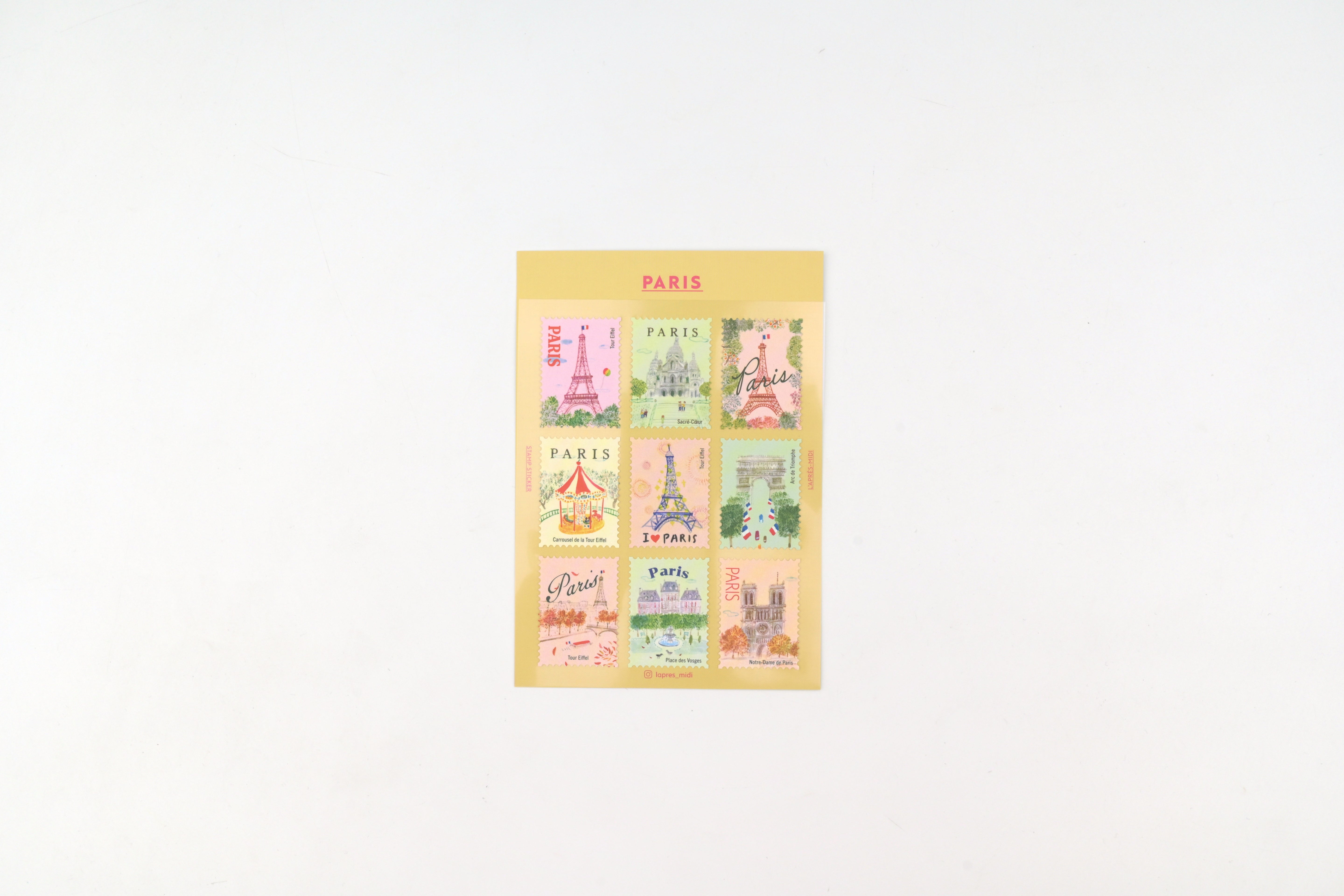 L'après-midi Postage Stamp Sticker - Paris 1