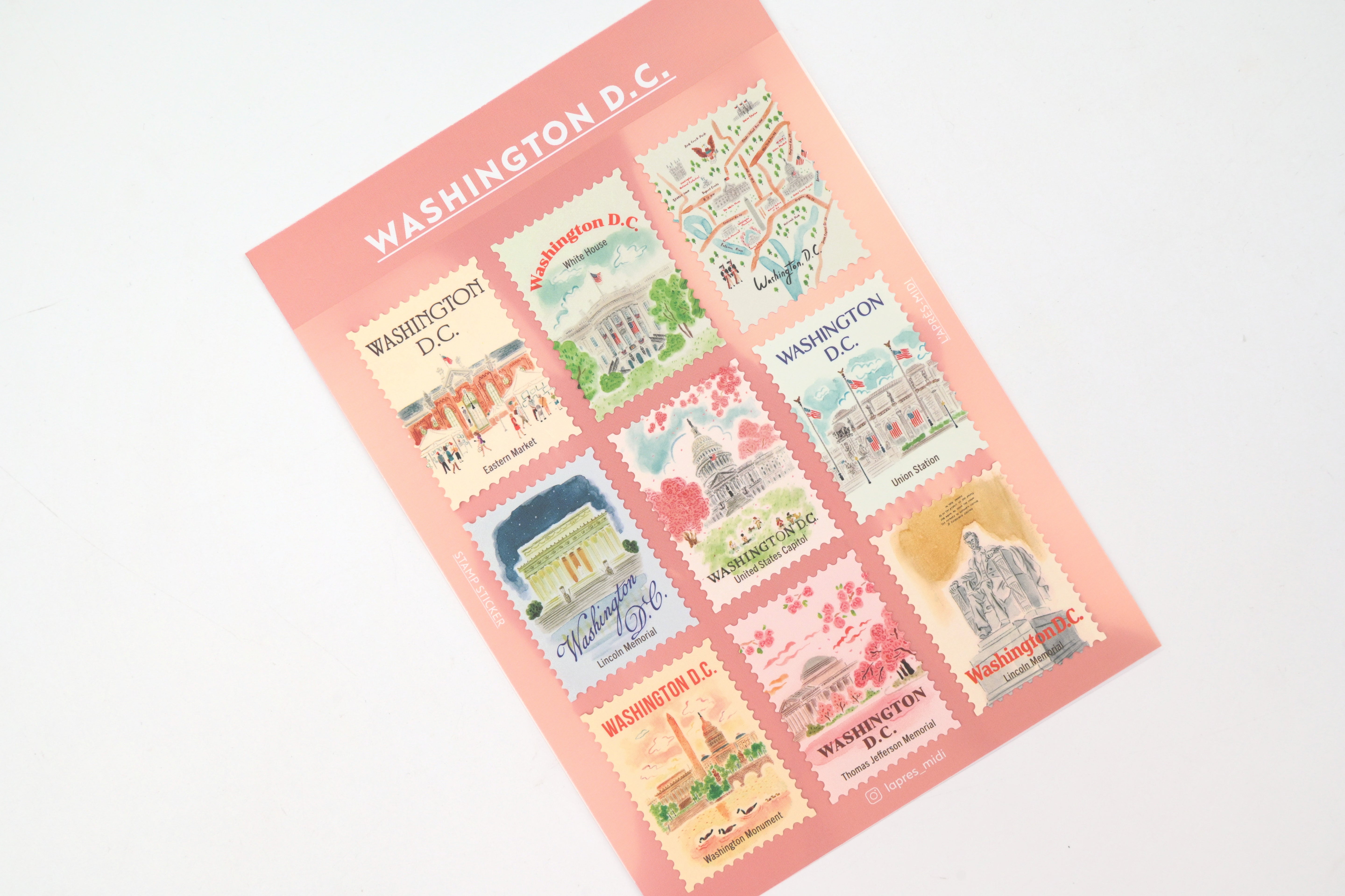 L'après-midi Postage Stamp Sticker - Washington D.C.