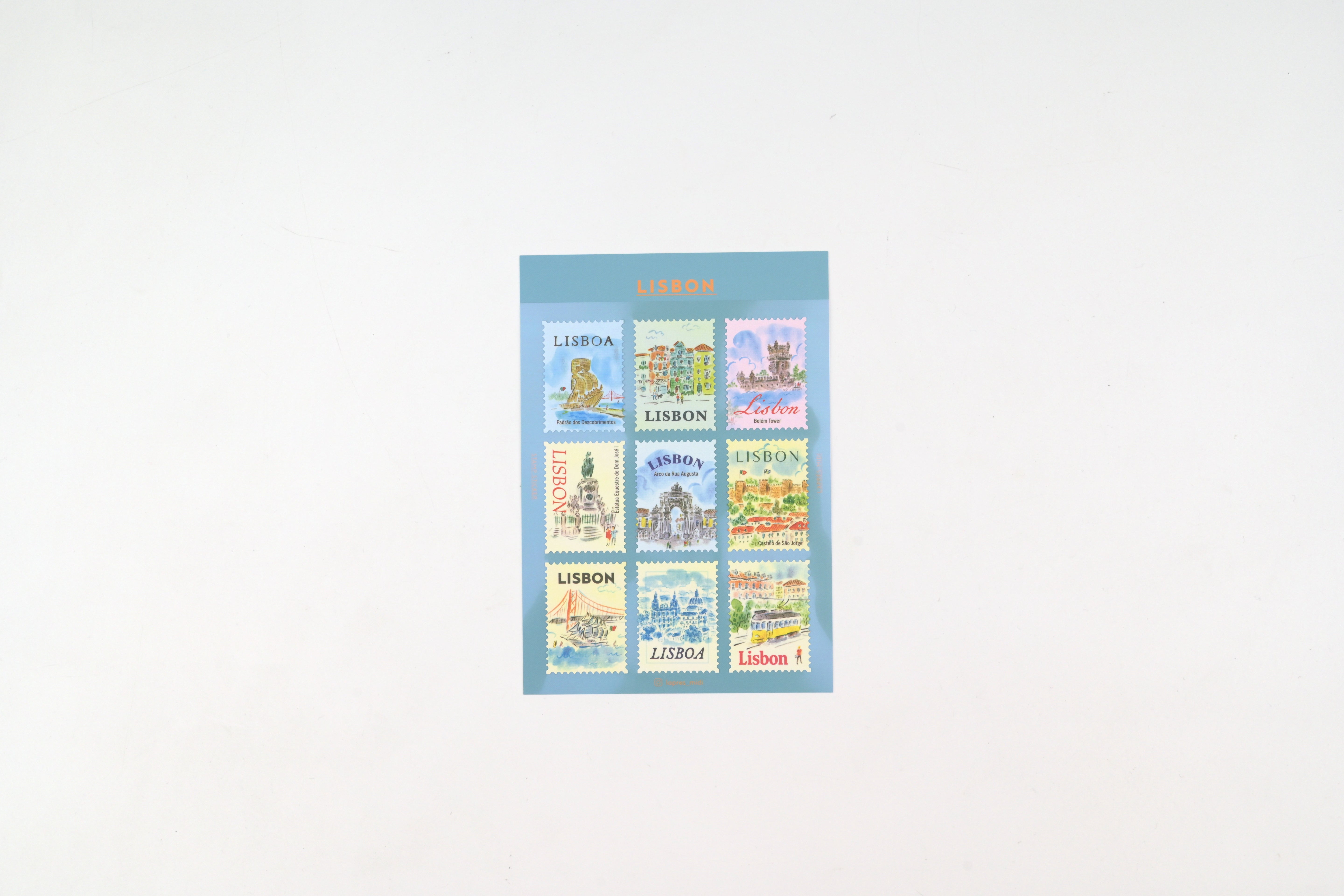 L'après-midi Postage Stamp Sticker - Lisbon