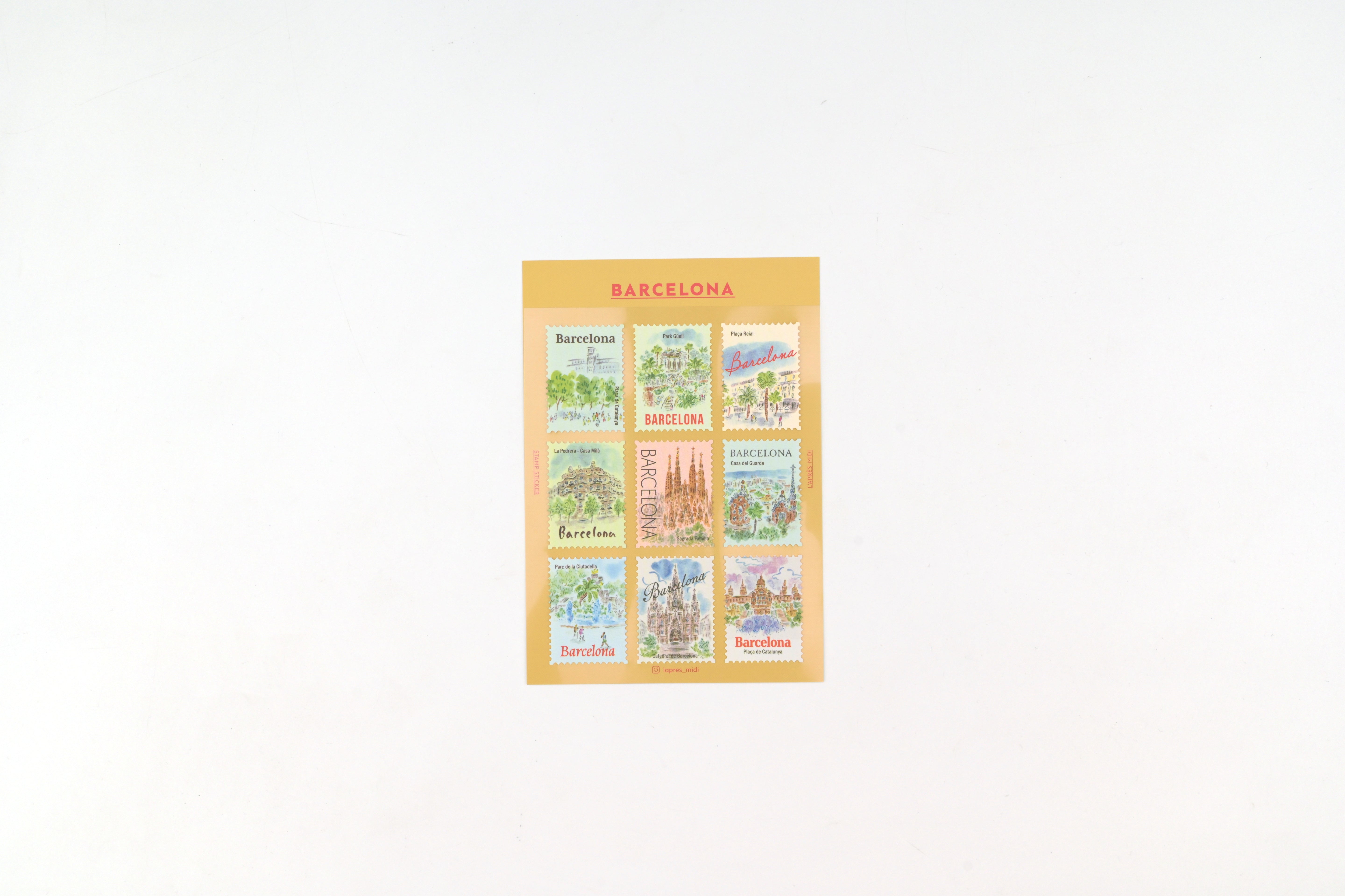 L'après-midi Postage Stamp Sticker - Barcelona