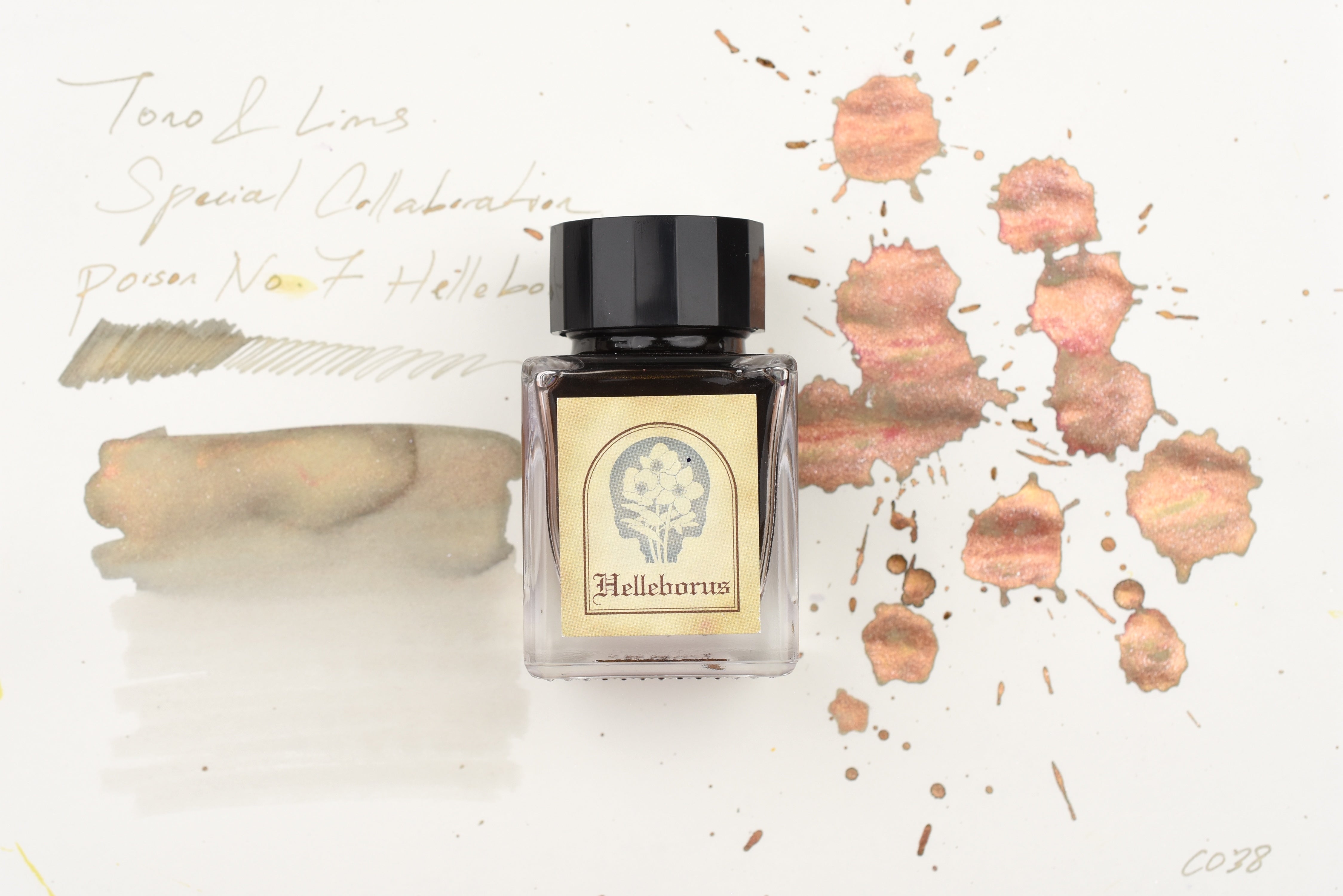 Tono & Lims Glass Pen Ink Bottle - Special Collaboration - Poison No.7 Helleborus  - 30ml