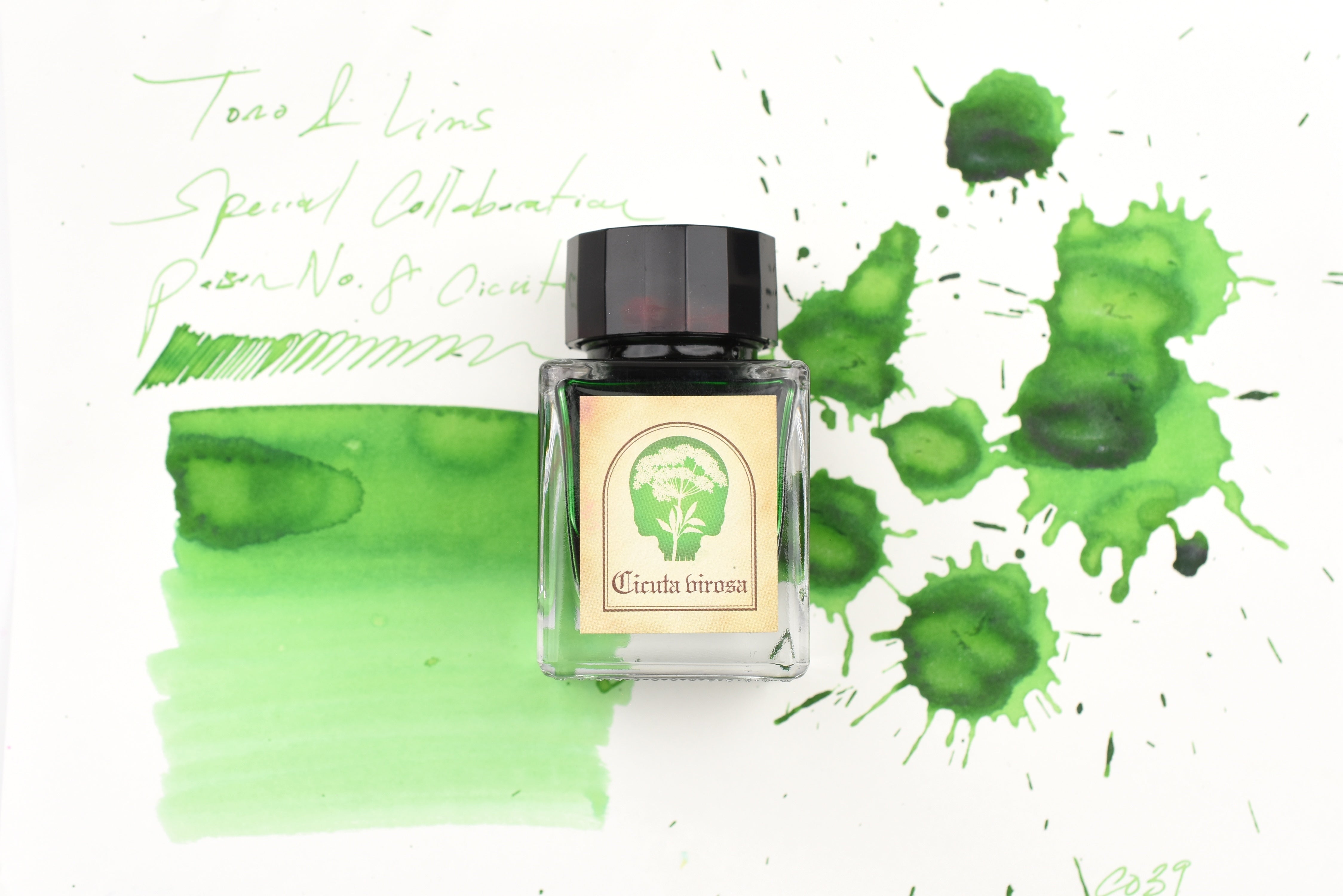 Tono & Lims Glass Pen Ink Bottle - Special Collaboration - Poison No.8 Cicuta Virosa  - 30ml