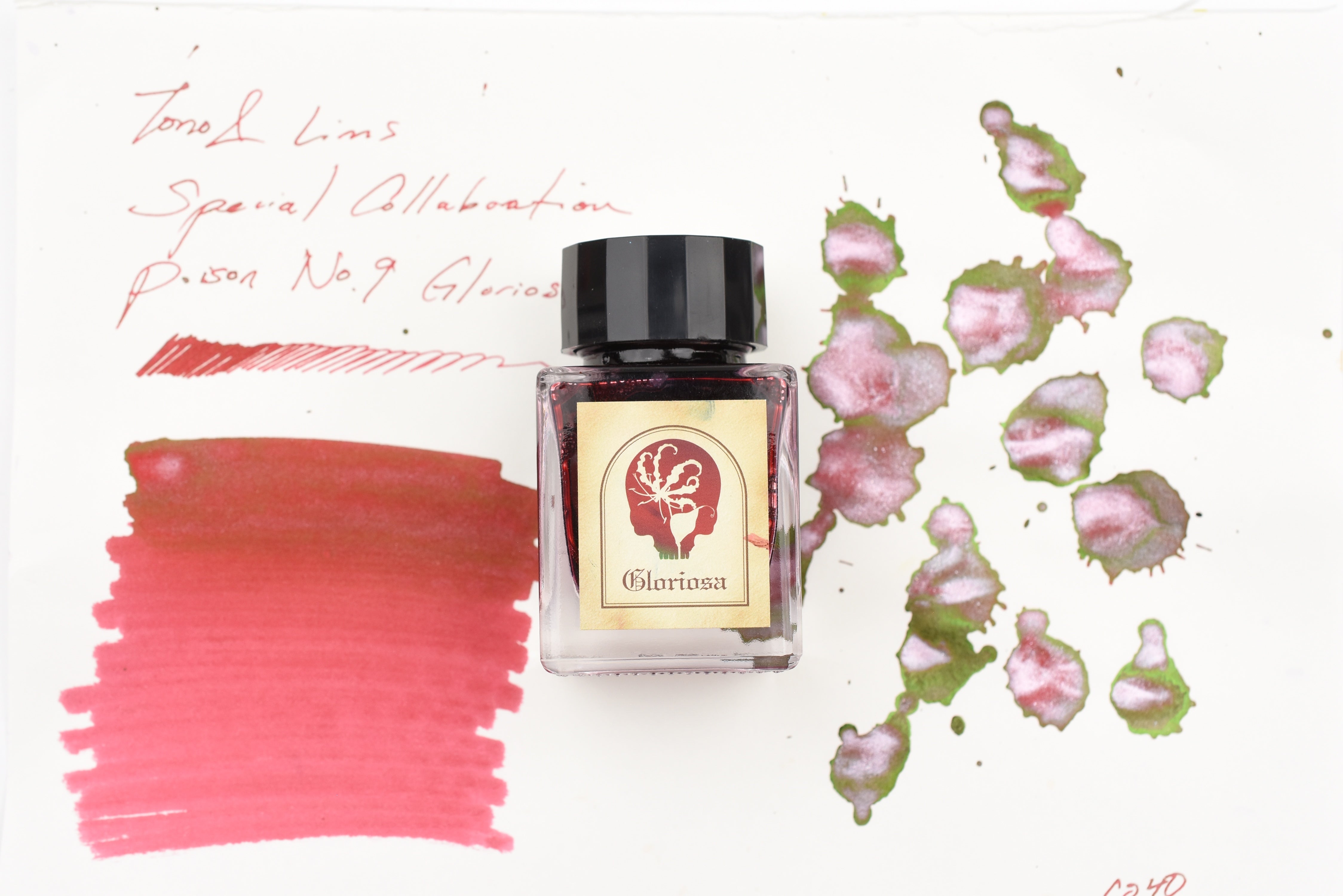 Tono & Lims Glass Pen Ink Bottle - Special Collaboration - Poison No.9 Gloriosa  - 30ml