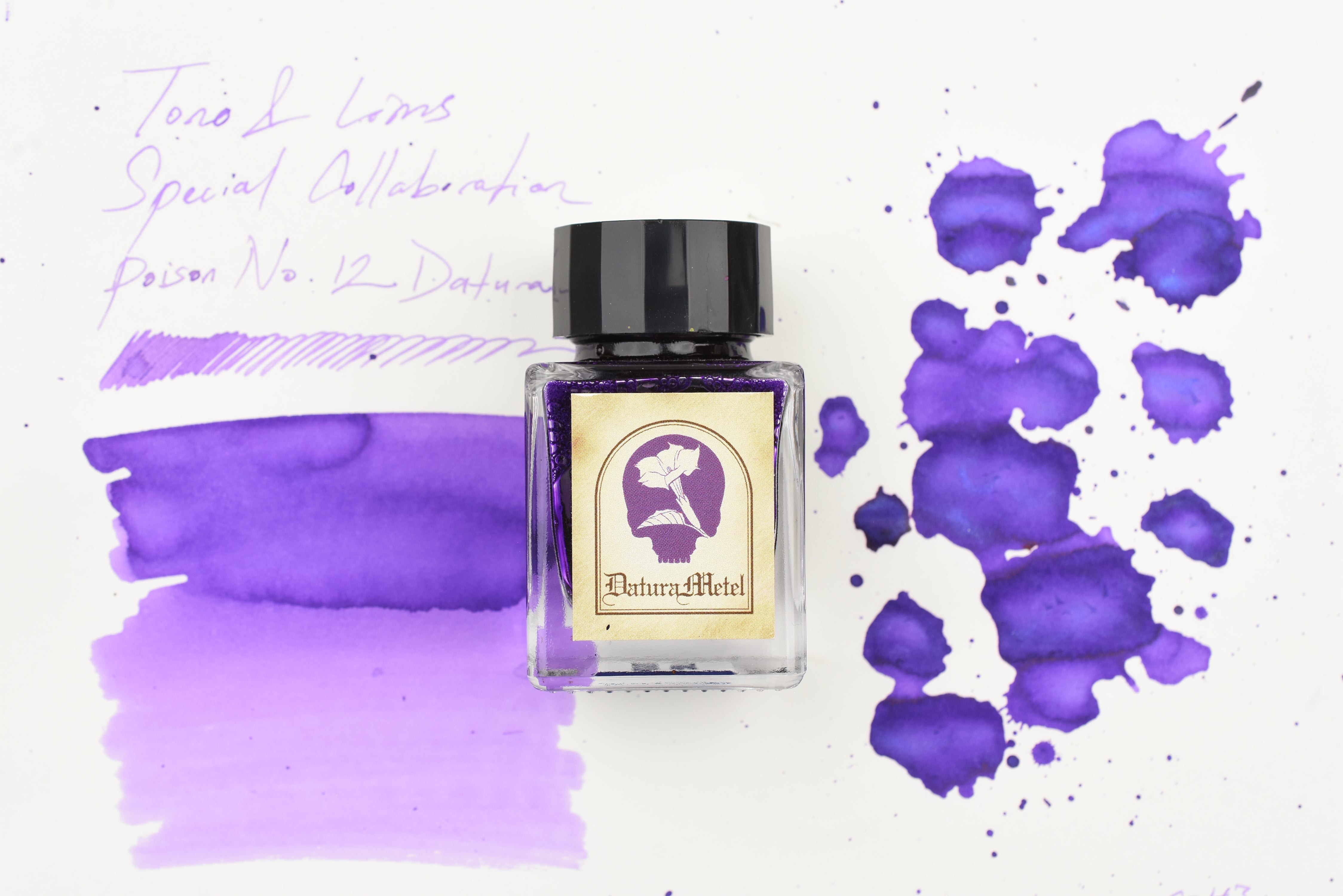 Tono & Lims Glass Pen Ink Bottle - Special Collaboration - Poison No.12 Datura Metel - 30ml