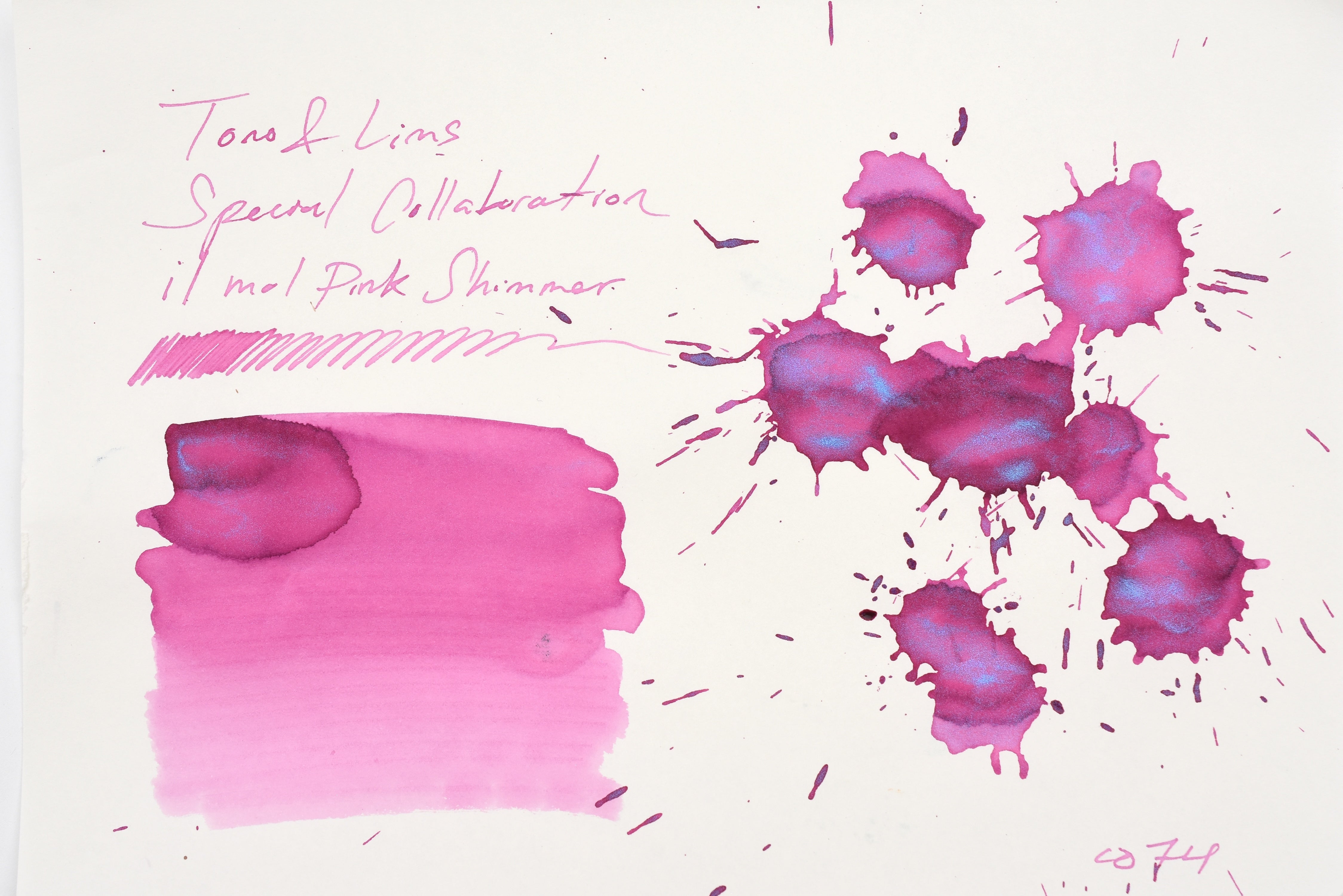 Tono & Lims Ink Bottle - Special Collaboration - il mol Pink Shimmer - 30ml