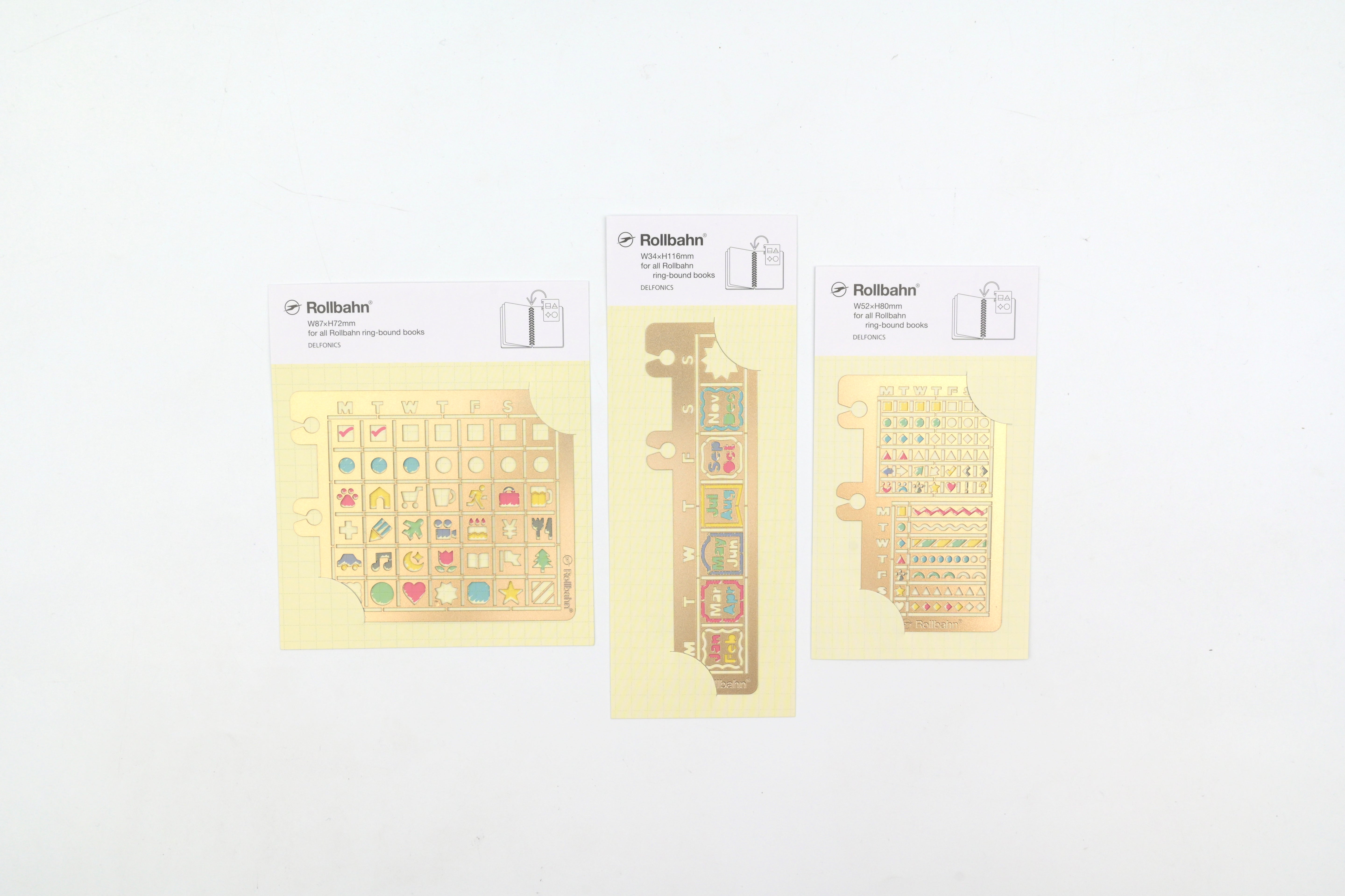 Delfonics Rollbahn Calendar Drawing Template - Gold