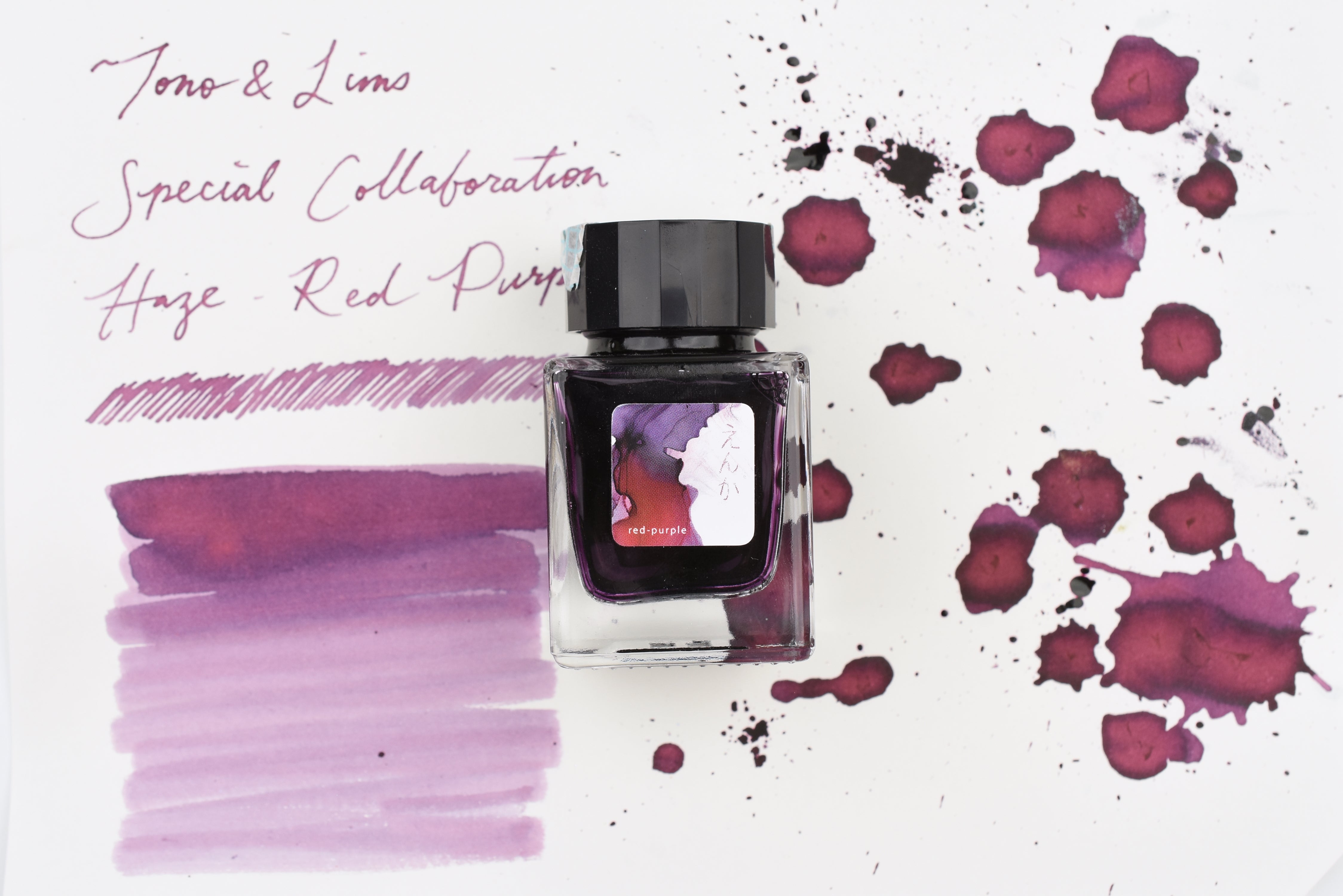 Tono & Lims Ink Bottle - Special Collaboration - Haze(えんか) Red Purple - 30ml