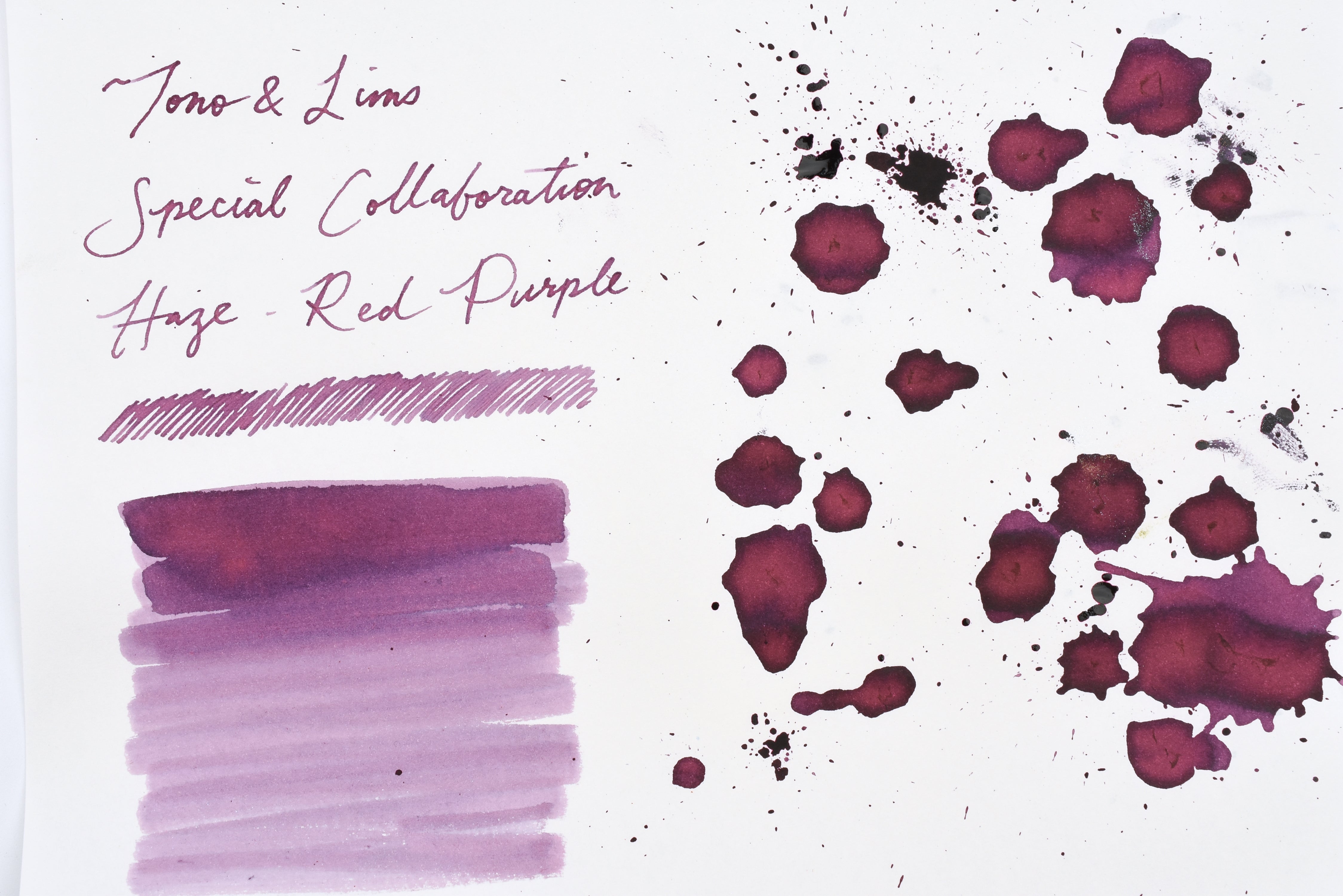 Tono & Lims Ink Bottle - Special Collaboration - Haze(えんか) Red Purple - 30ml