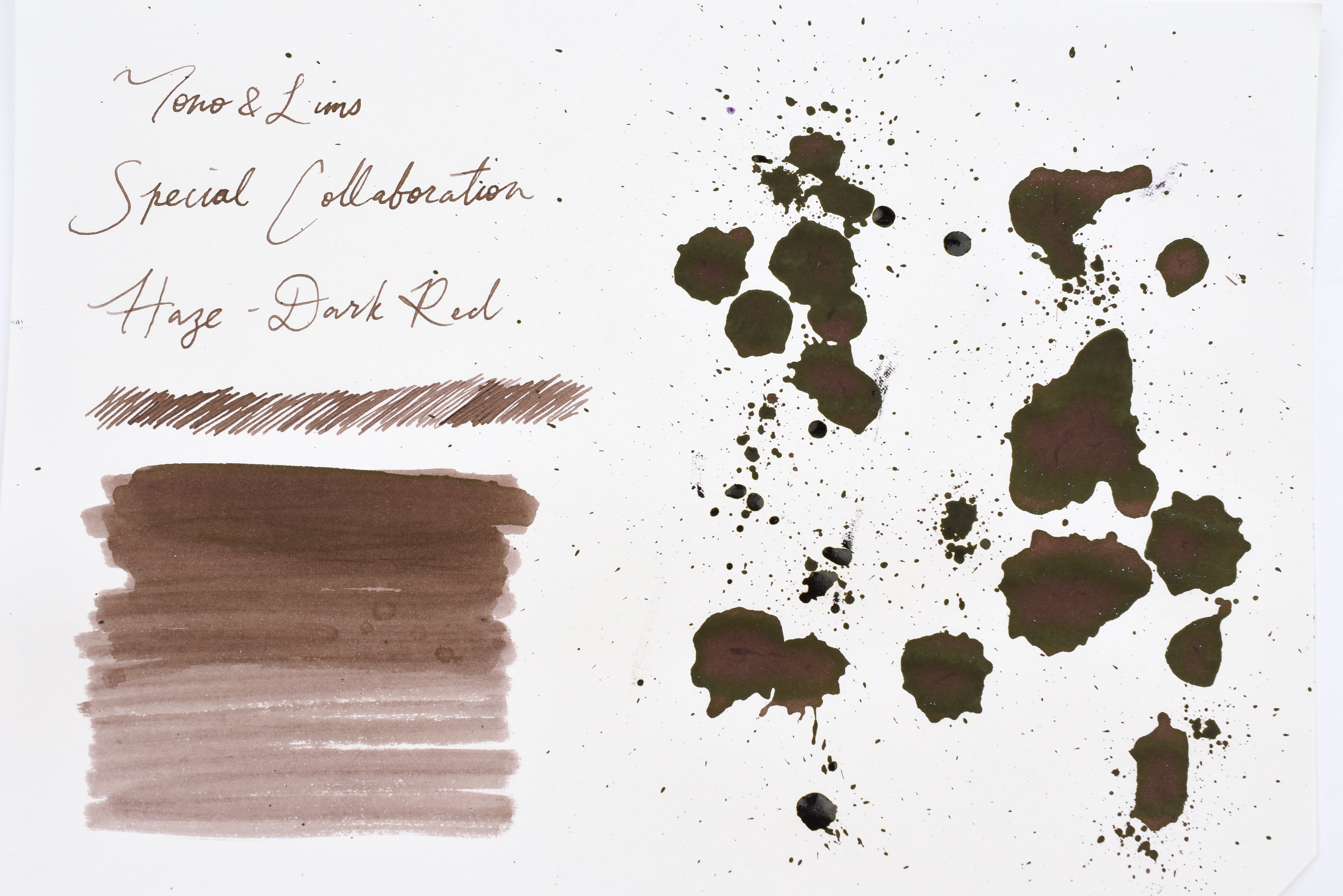 Tono & Lims Ink Bottle - Special Collaboration - Haze(えんか) Dark Red - 30ml