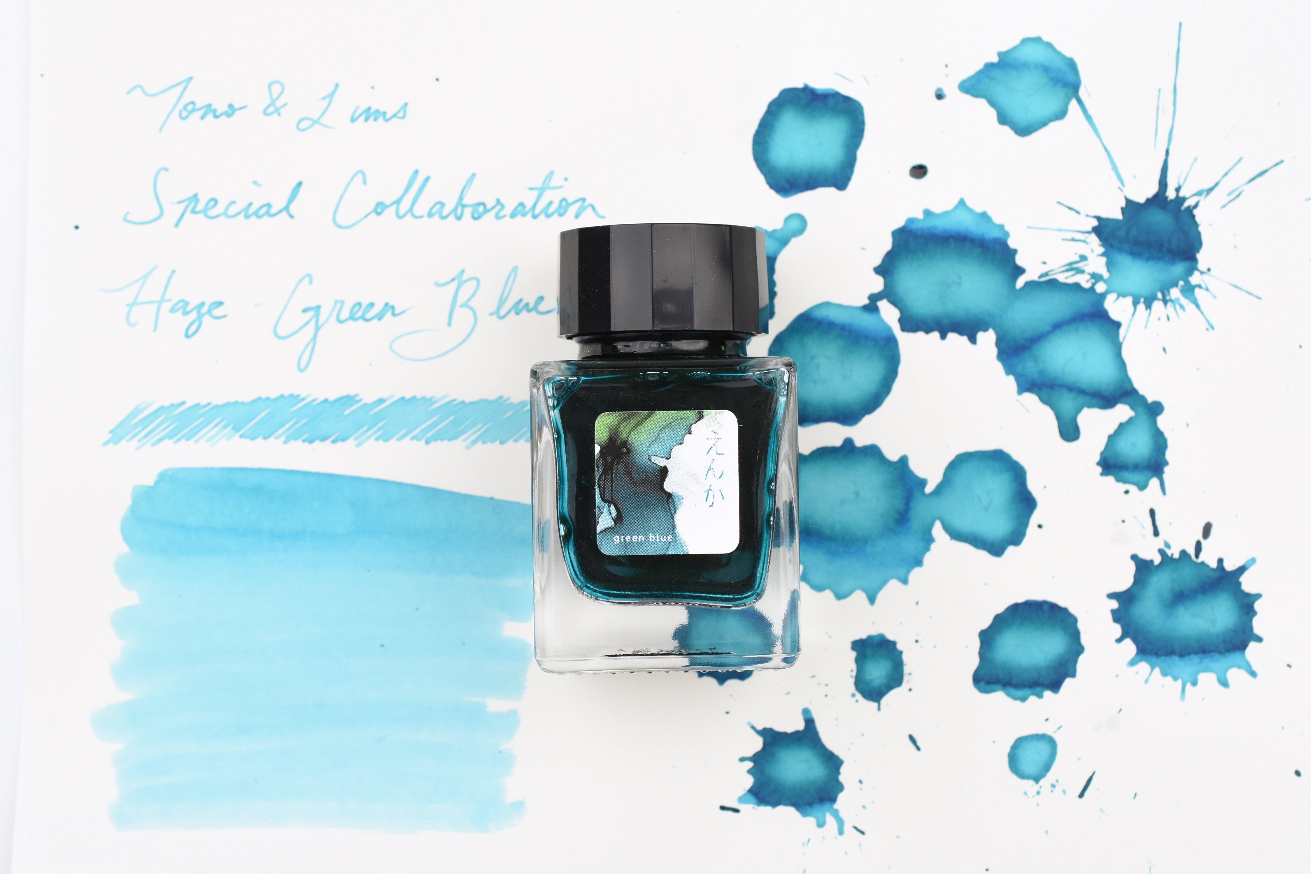 Tono & Lims Ink Bottle - Special Collaboration - Haze(えんか) Green Blue - 30ml