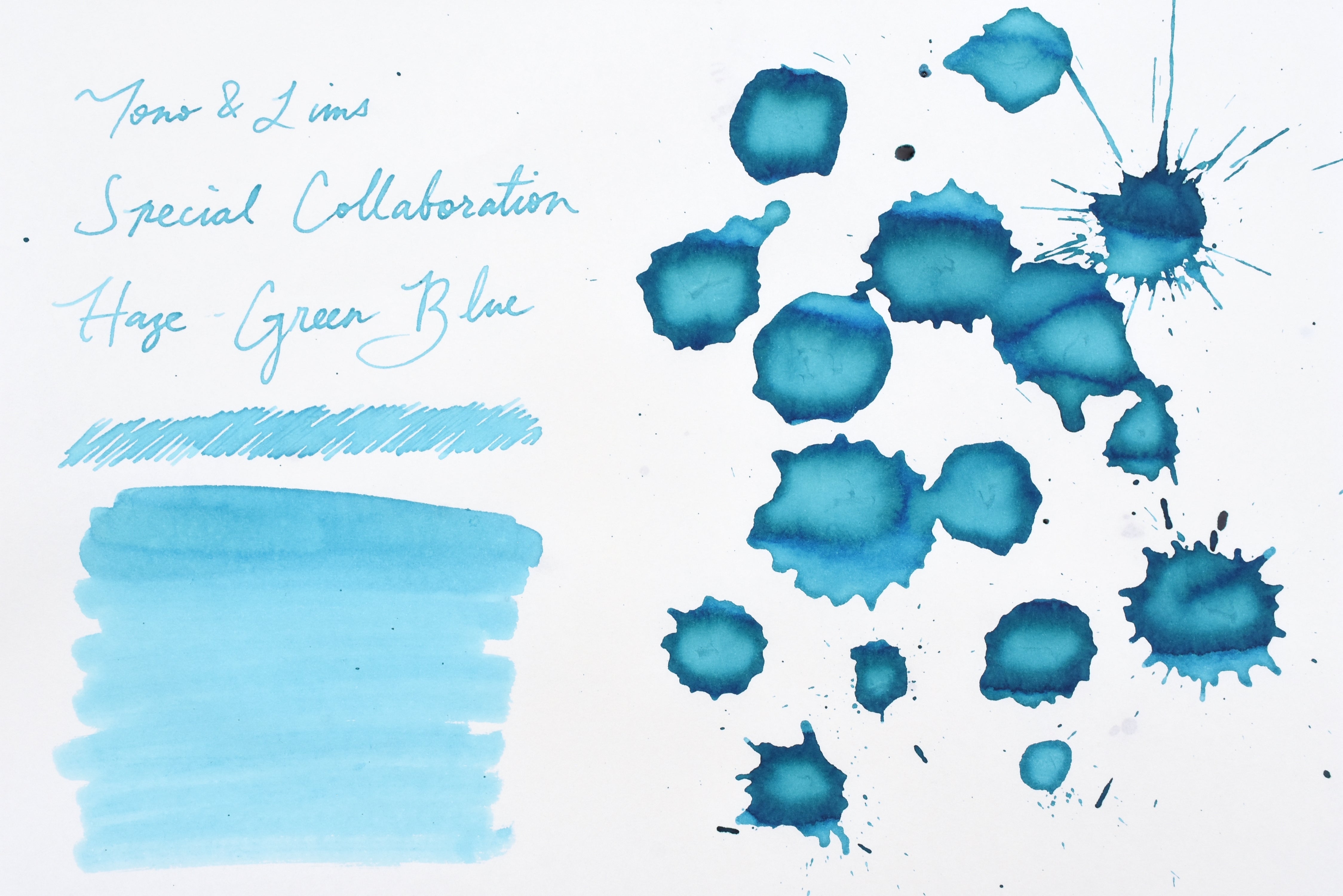 Tono & Lims Ink Bottle - Special Collaboration - Haze(えんか) Green Blue - 30ml