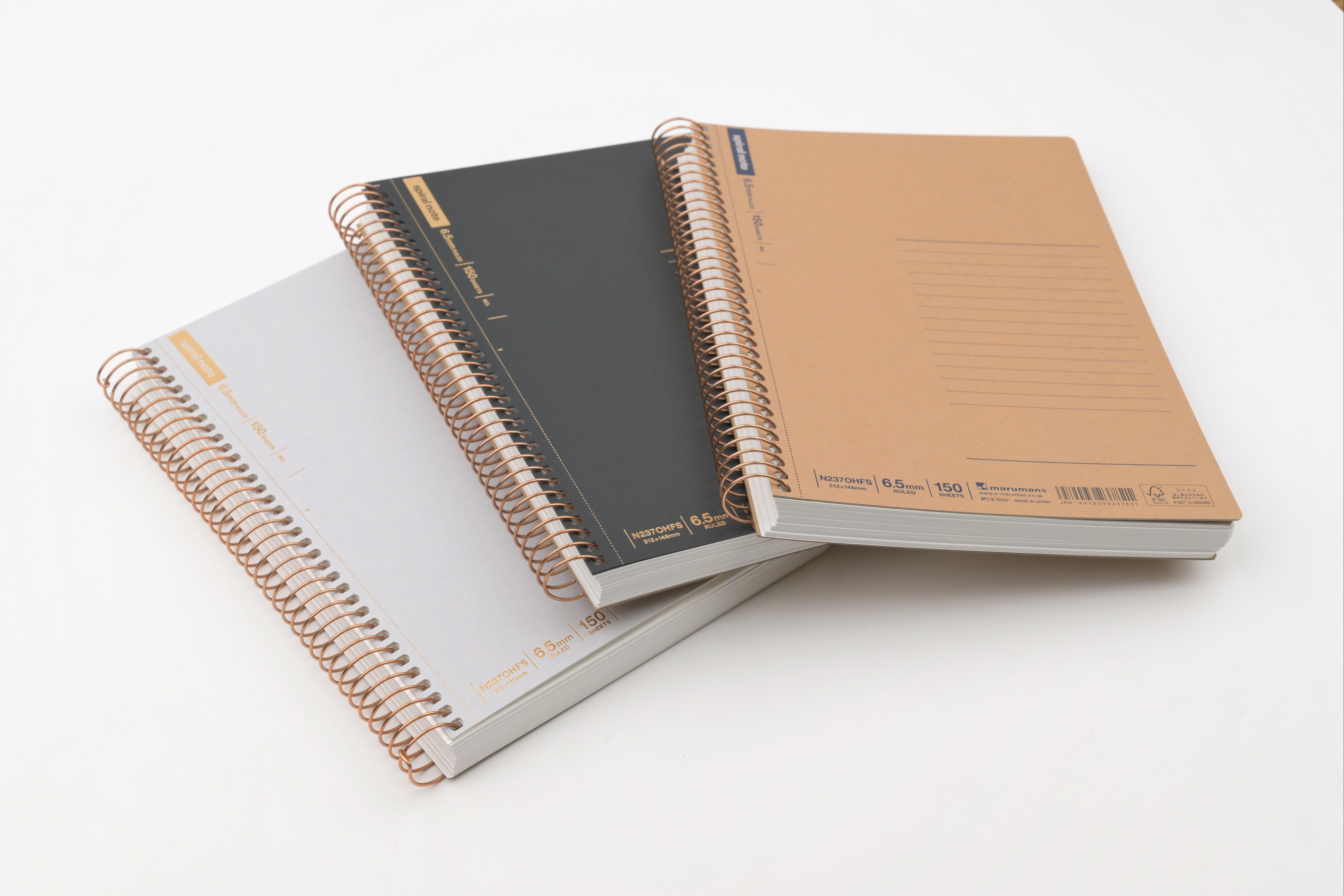 Maruman Basic Spiral Ring Notebook - A5 - Ruled - 150 Sheets