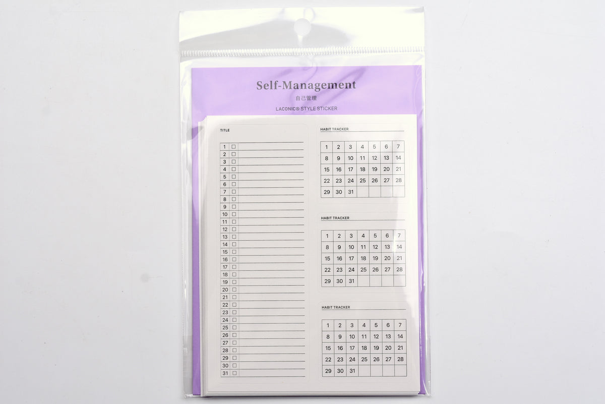 Laconic Style Sticker - Self-Management – Yoseka Stationery