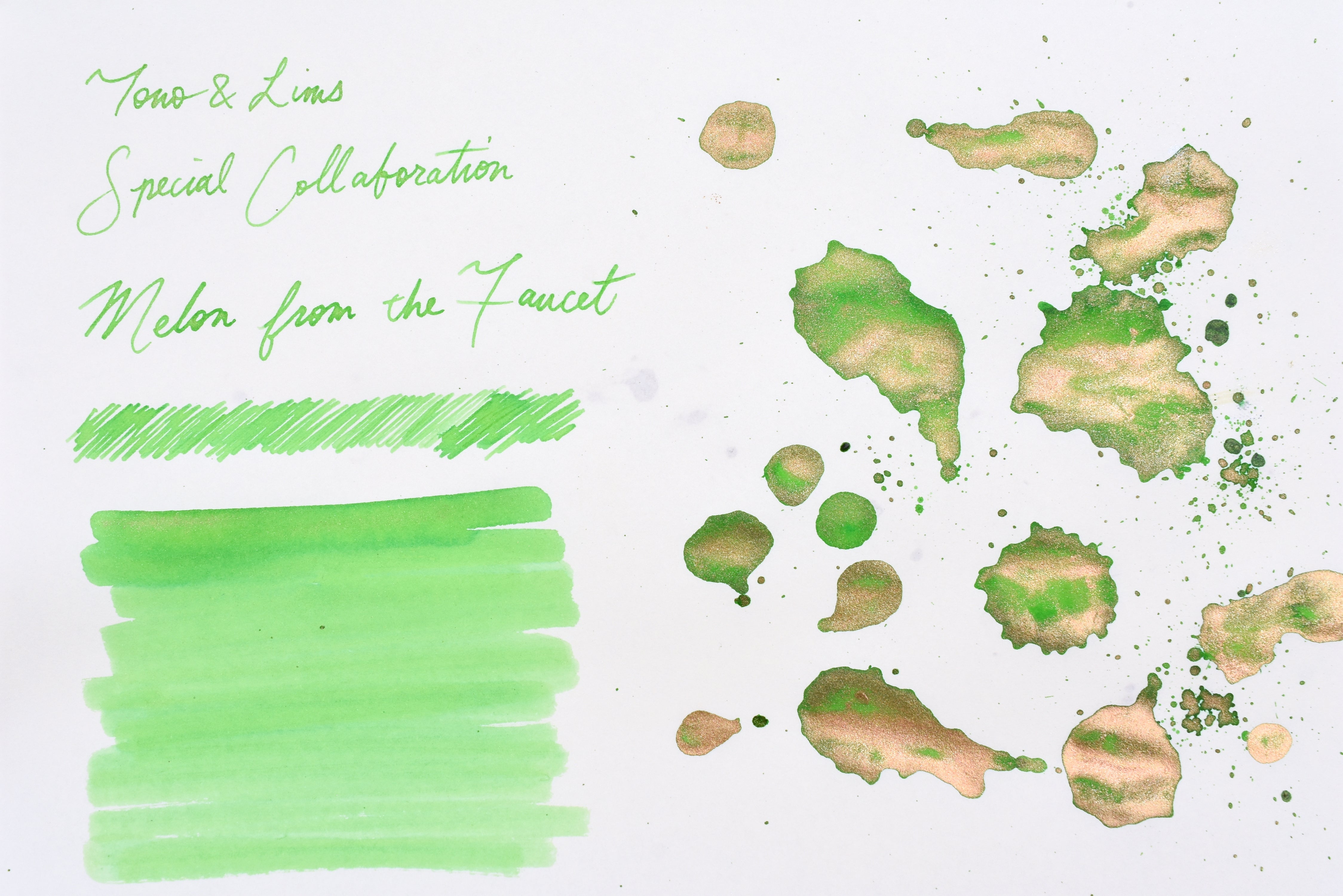 Tono & Lims Ink Bottle - Special Collaboration - Melon from the Faucet (蛇口からめろん) - 30ml