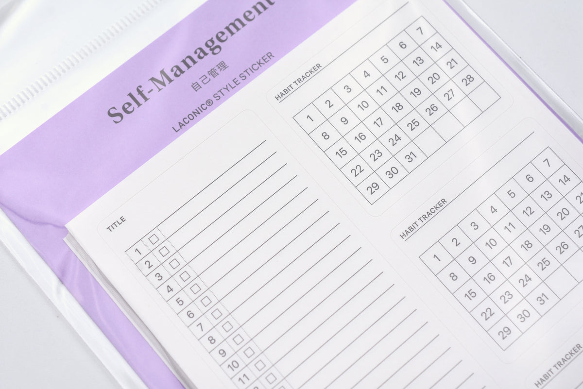 Laconic Style Sticker - Self-Management – Yoseka Stationery