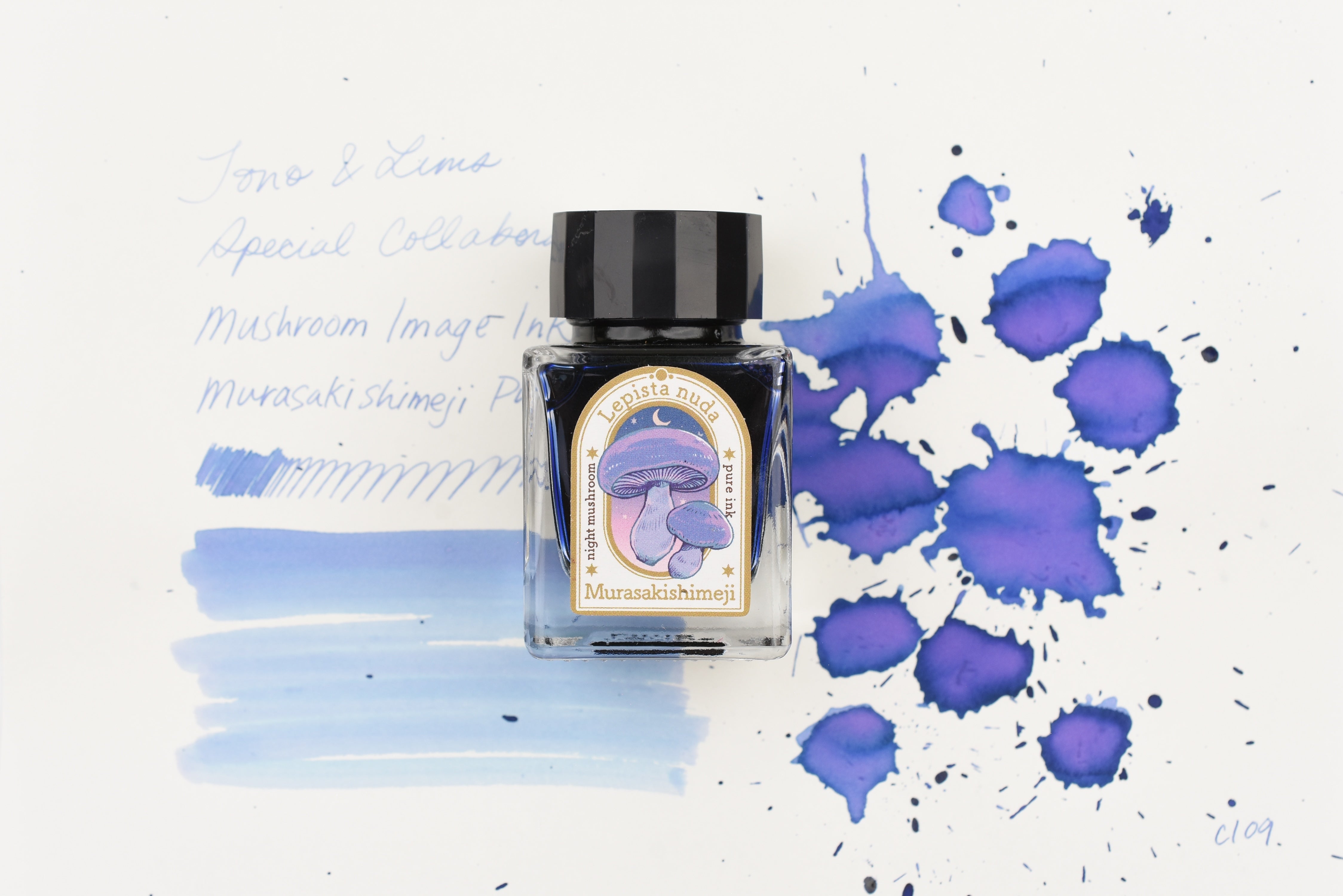 Tono & Lims Ink Bottle - Special Collaboration - mushroom image ink murasakishimeji pure - 30ml