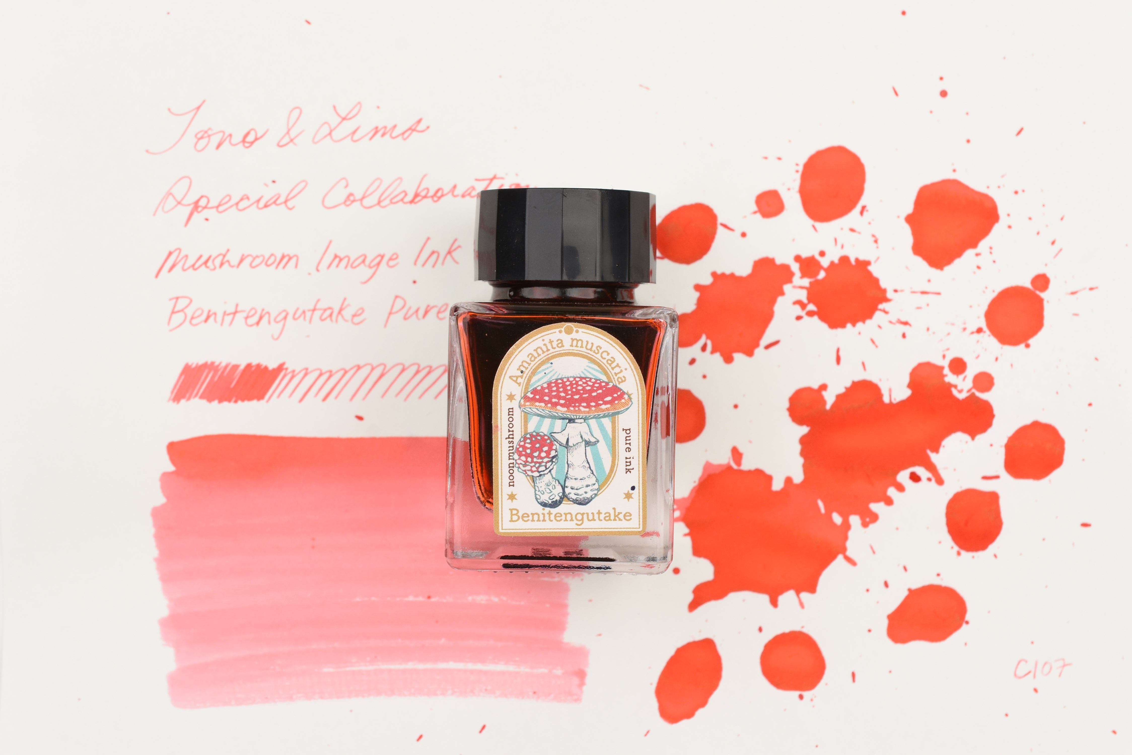 Tono & Lims Ink Bottle - Special Collaboration - mushroom image ink benitengutake pure - 30ml