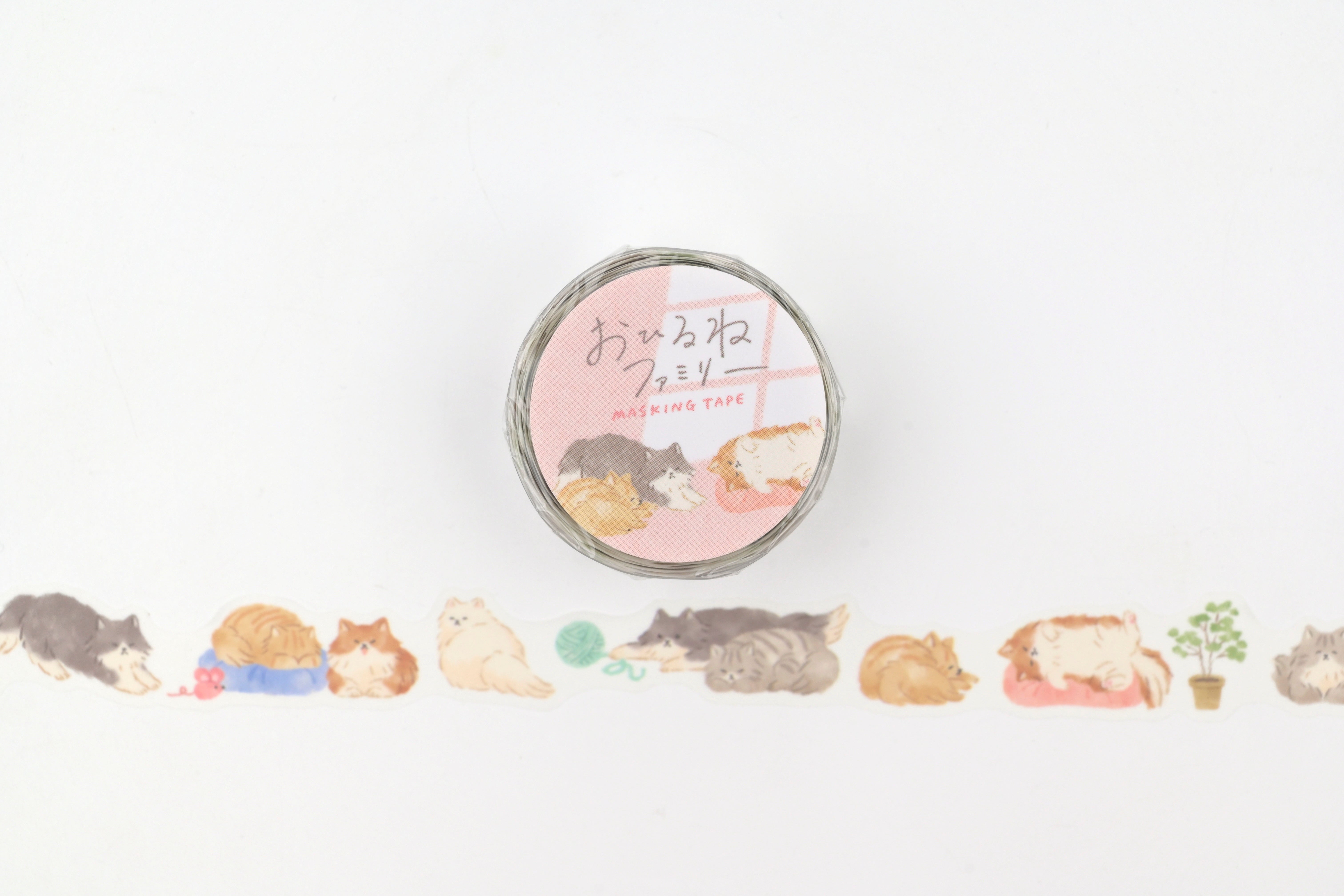 Mind Wave Die-Cut Masking Tape - Naptime Family Series - Nekozaki