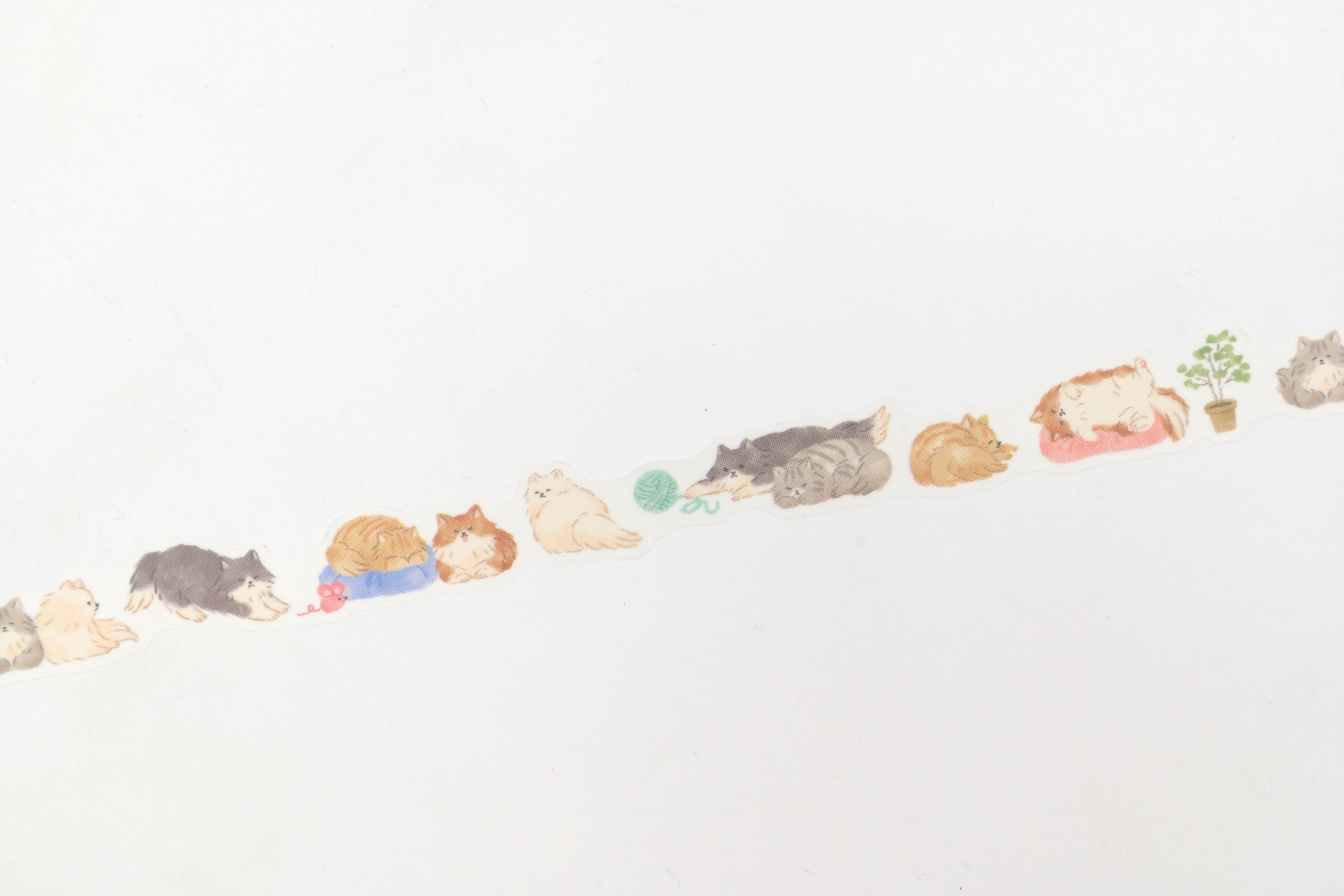 Mind Wave Die-Cut Masking Tape - Naptime Family Series - Nekozaki Family