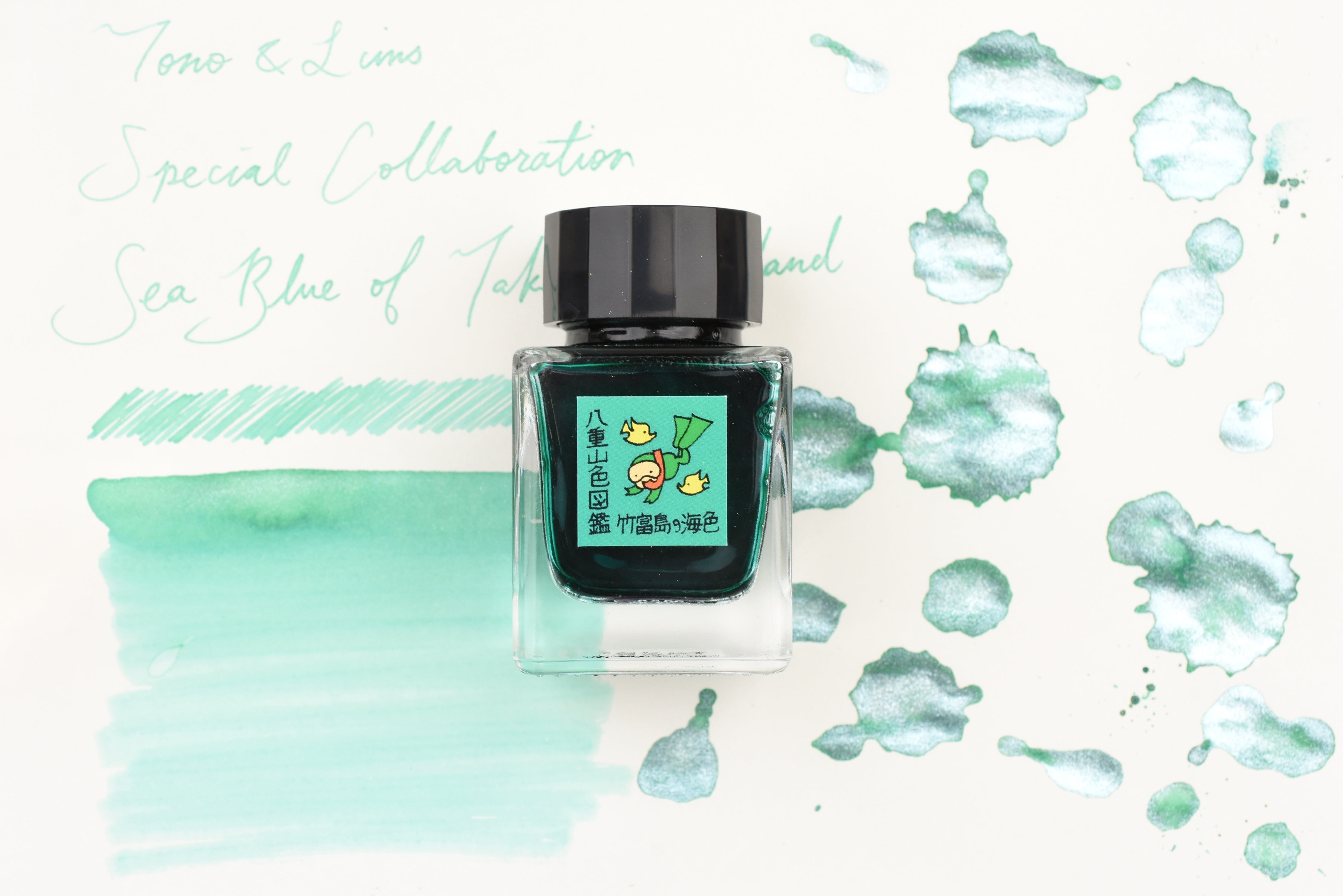Tono & Lims Ink Bottle - Special Collaboration - Yaeyama Islands Collection - Sea Blue of Taketomi Island (竹富島の海色) - 30ml