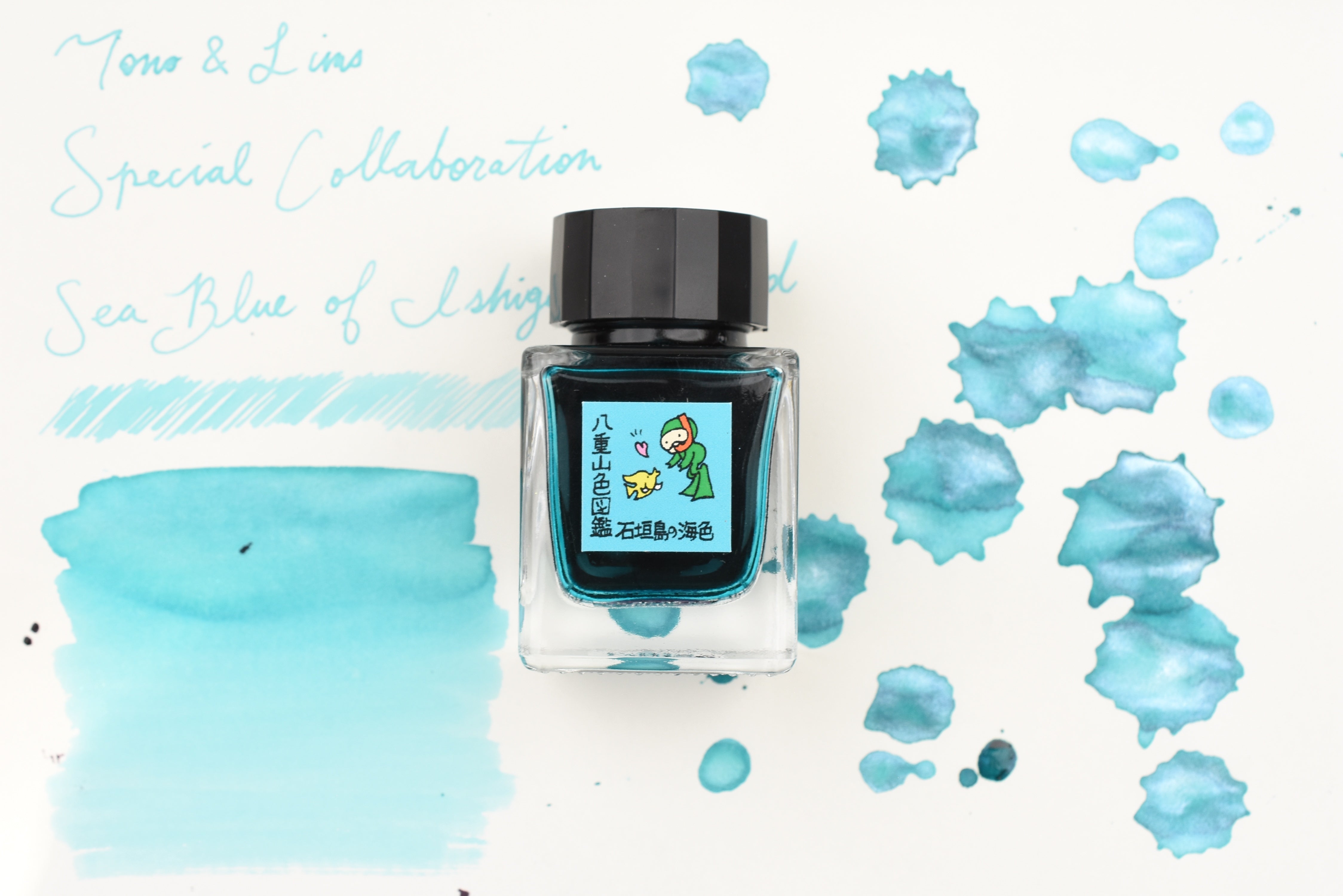 Tono & Lims Ink Bottle - Special Collaboration - Yaeyama Islands Collection - Sea Blue of Ishigaki Island (石垣島の海色) - 30ml