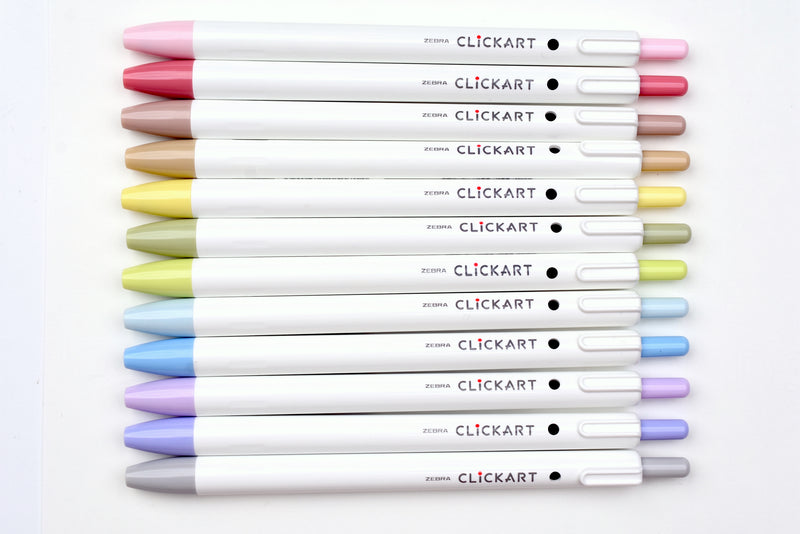 Zebra Clickart Marker Pens (Set of 12) - 4 color palette options – The  Paper + Craft Pantry