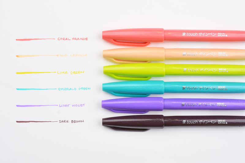 Pentel Touch Brush Sign Pen - Nuance Colors – Yoseka Stationery