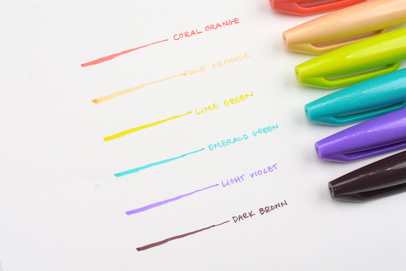Pen Review: Pentel Fude Touch Brush Sign Pen 2020 Colors (12-Color