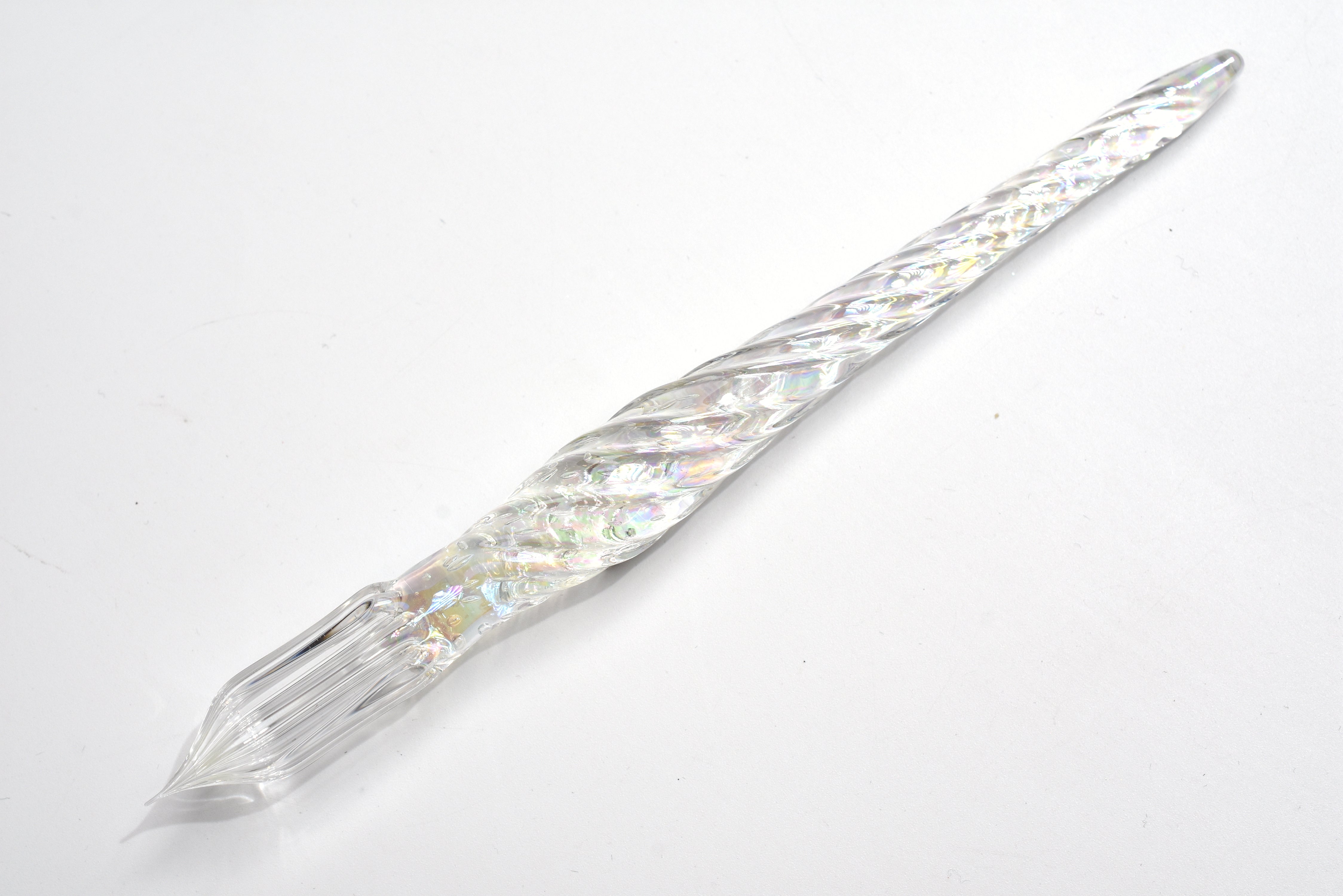 Glass Studio AUN Glass Pen - Lace - Soap bubble (with bubbles inside)
