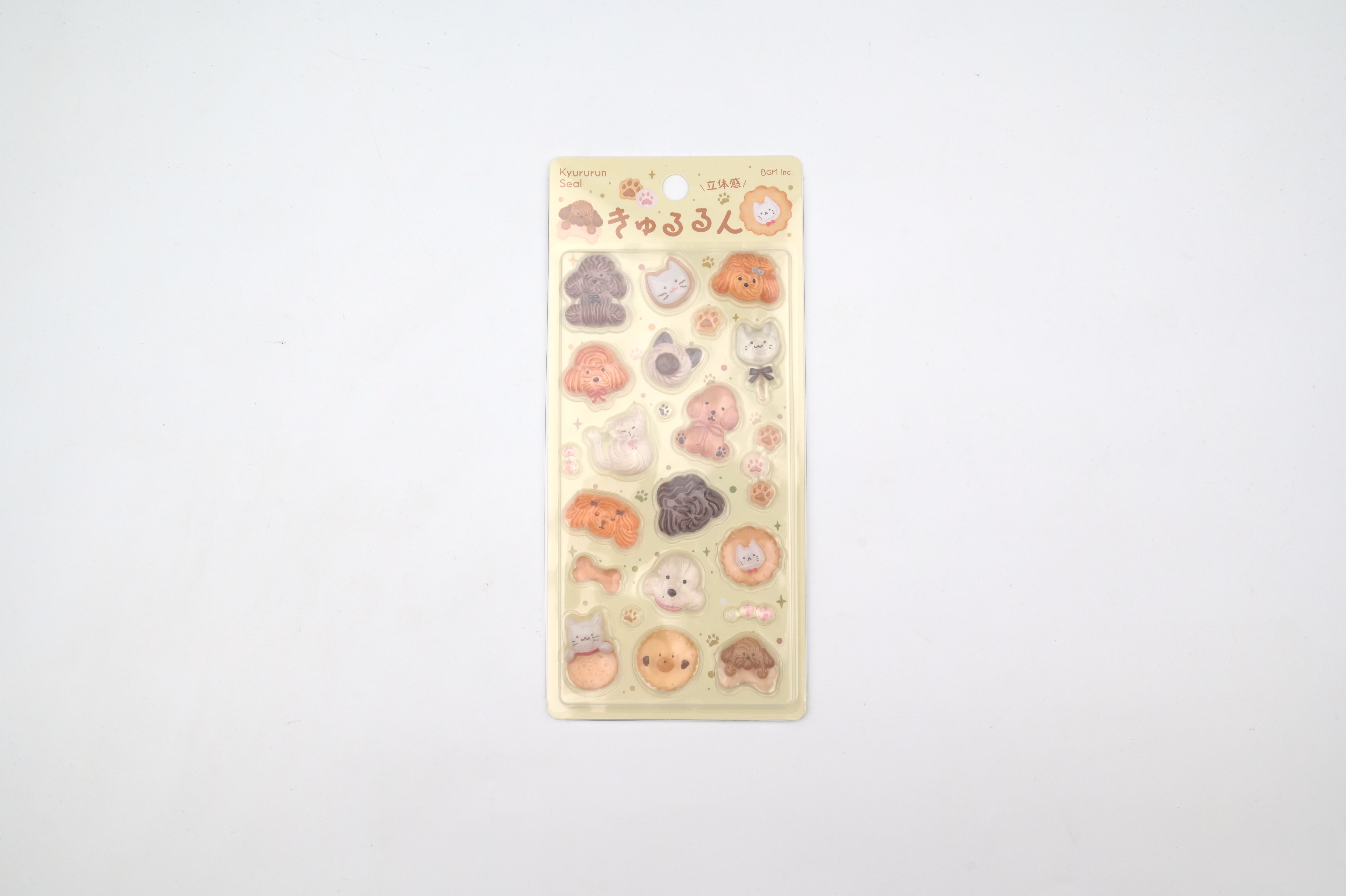 BGM 3D Sticker Sheet - Kyururun - Fluffy Animals