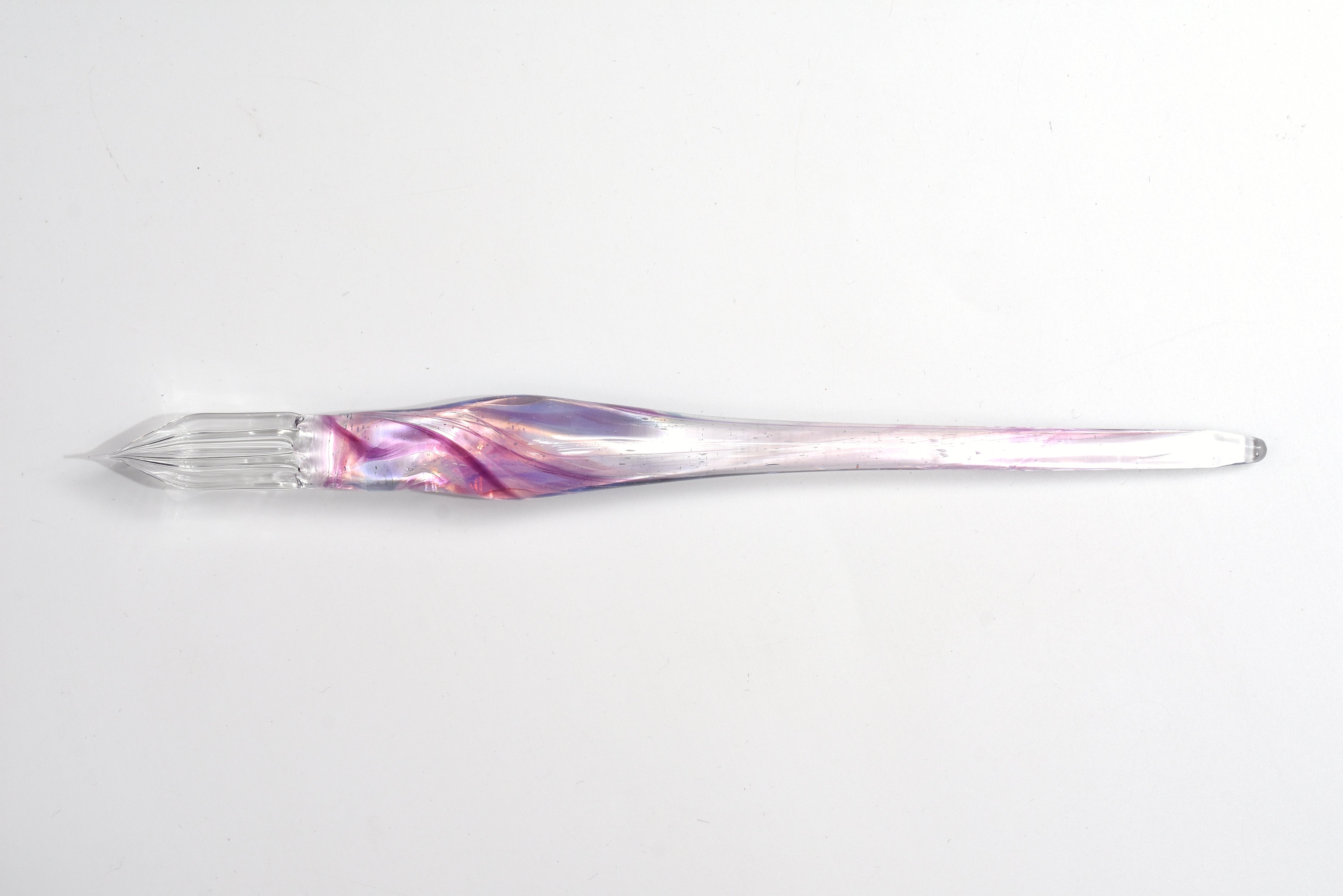 Glass Studio AUN Glass Pen - Marble - Gold Purple